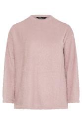 YOURS Curve Pink Fluffy Knit Jumper