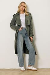 LTS Tall Women's Khaki Green Trench Coat | Long Tall Sally 3