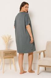YOURS Plus Size Grey 'I Love You From My Head Tomatoes' Nightdress | Yours Clothing 2
