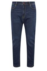 D555 Big & Tall Blue Blue Tapered Stretch Jeans