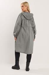 YOURS Plus Size Grey Lightweight Longline Parka Jacket | Yours Clothing 2