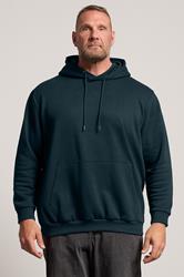 JACK & JONES Big & Tall Navy Blue Plain Hoodie | BadRhino 3
