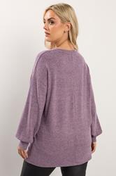 YOURS Plus Size Pink Studded Jumper | Yours Clothing 2