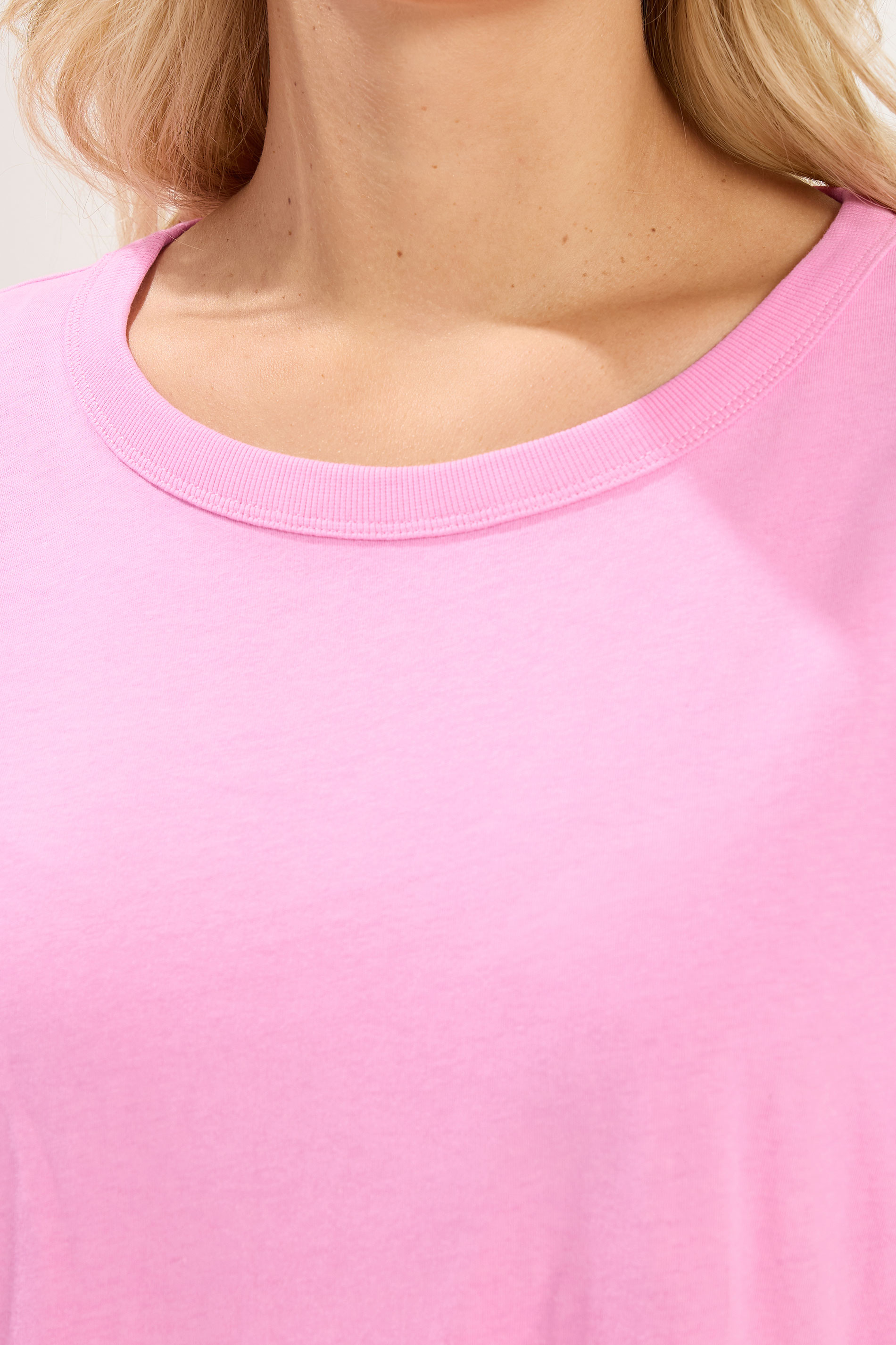 YOURS Plus Size Pink Oversized Boxy T-Shirt | Yours Clothing 5
