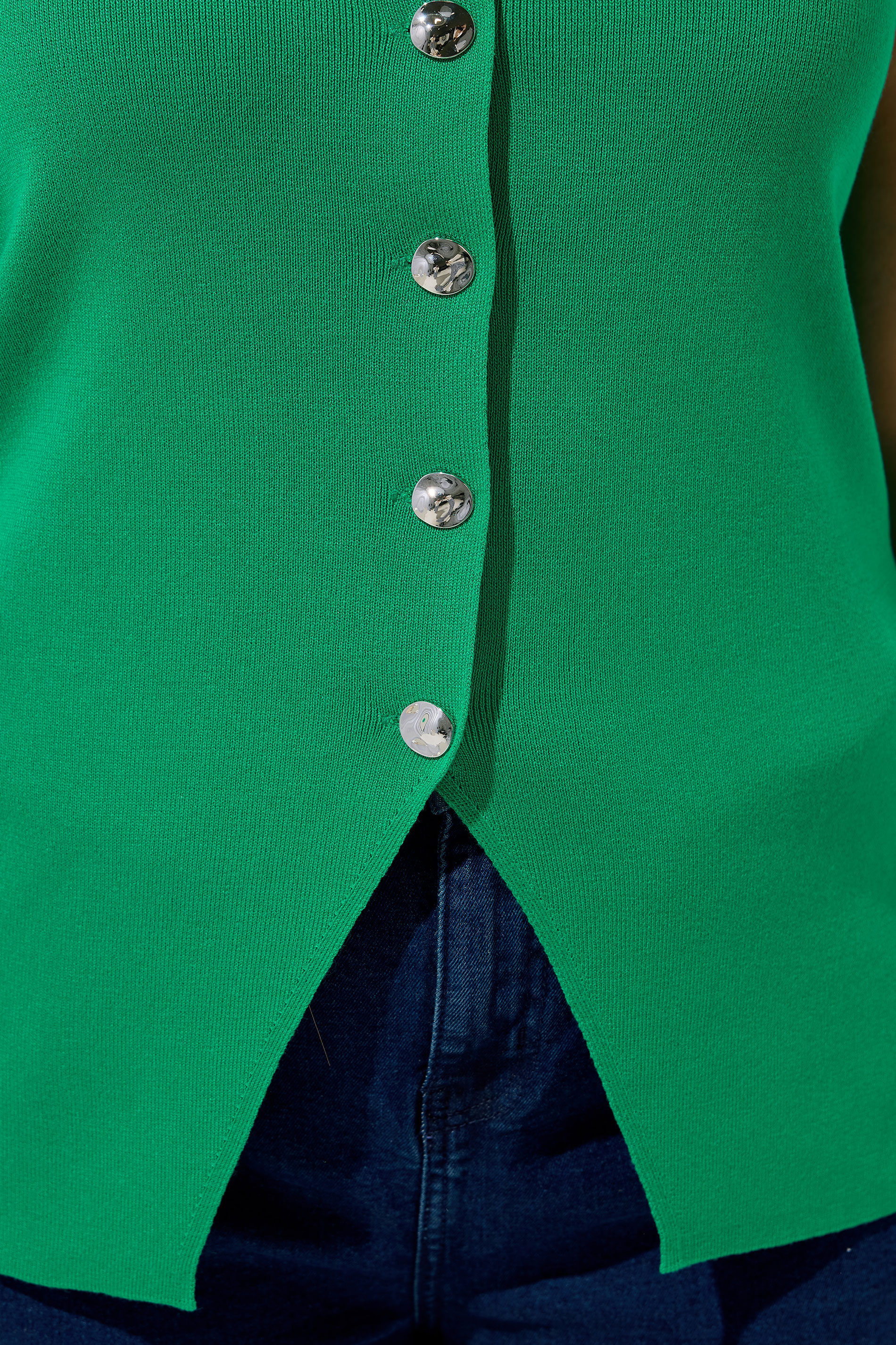 LIMITED COLLECTION Plus Size Green Knitted Waistcoat | Yours Clothing 4