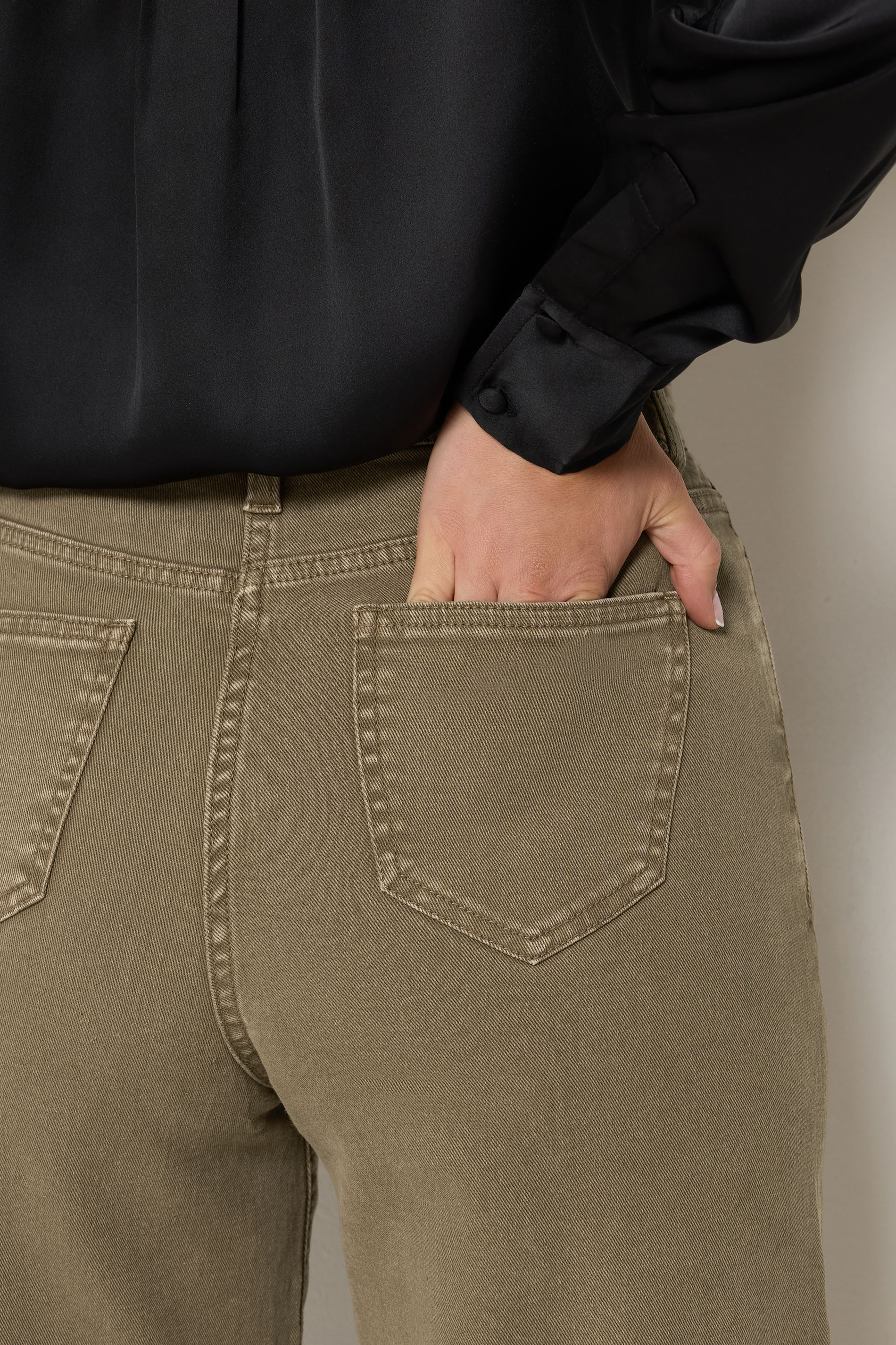 LTS Tall Women's Mocha Brown Washed Wide Leg Jeans | Long Tall Sally 4