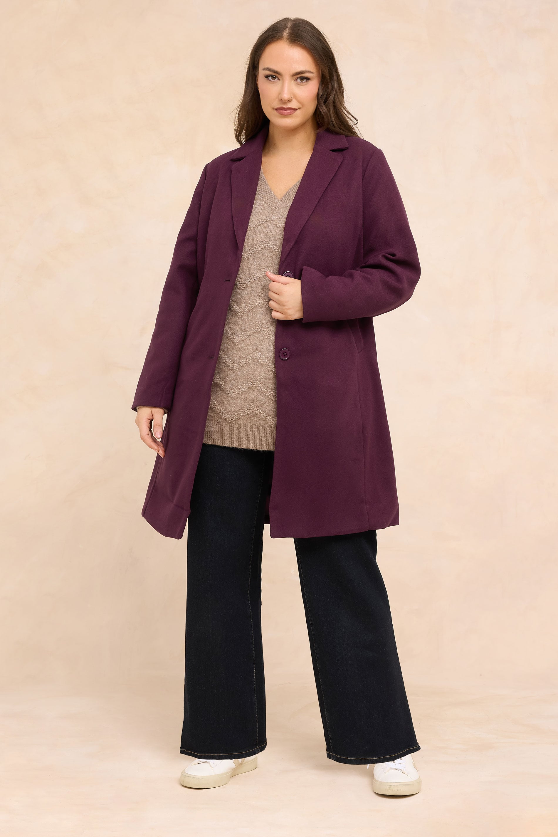EVANS Plus Size Burgundy Red City Coat | Evans  1