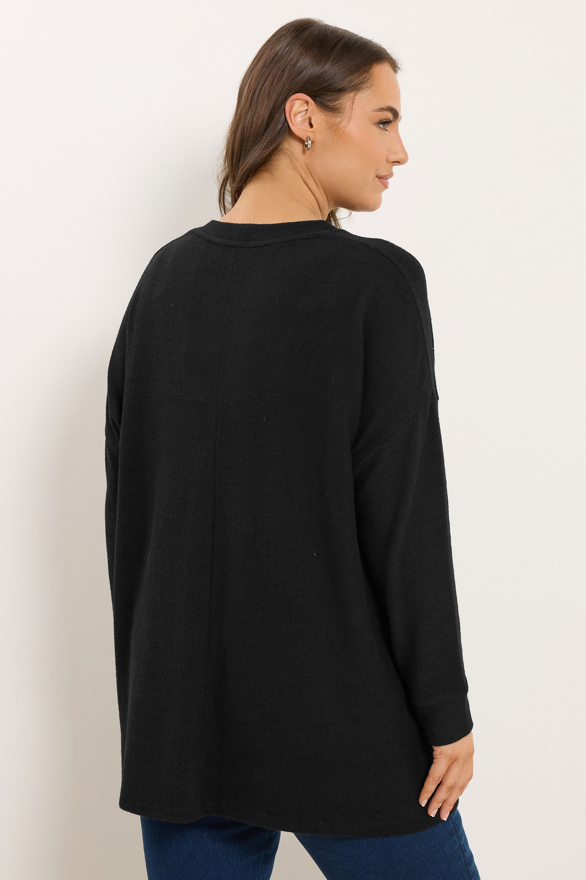 YOURS Plus Size Black Sequin Embellished Star Jumper | Yours Clothing 2