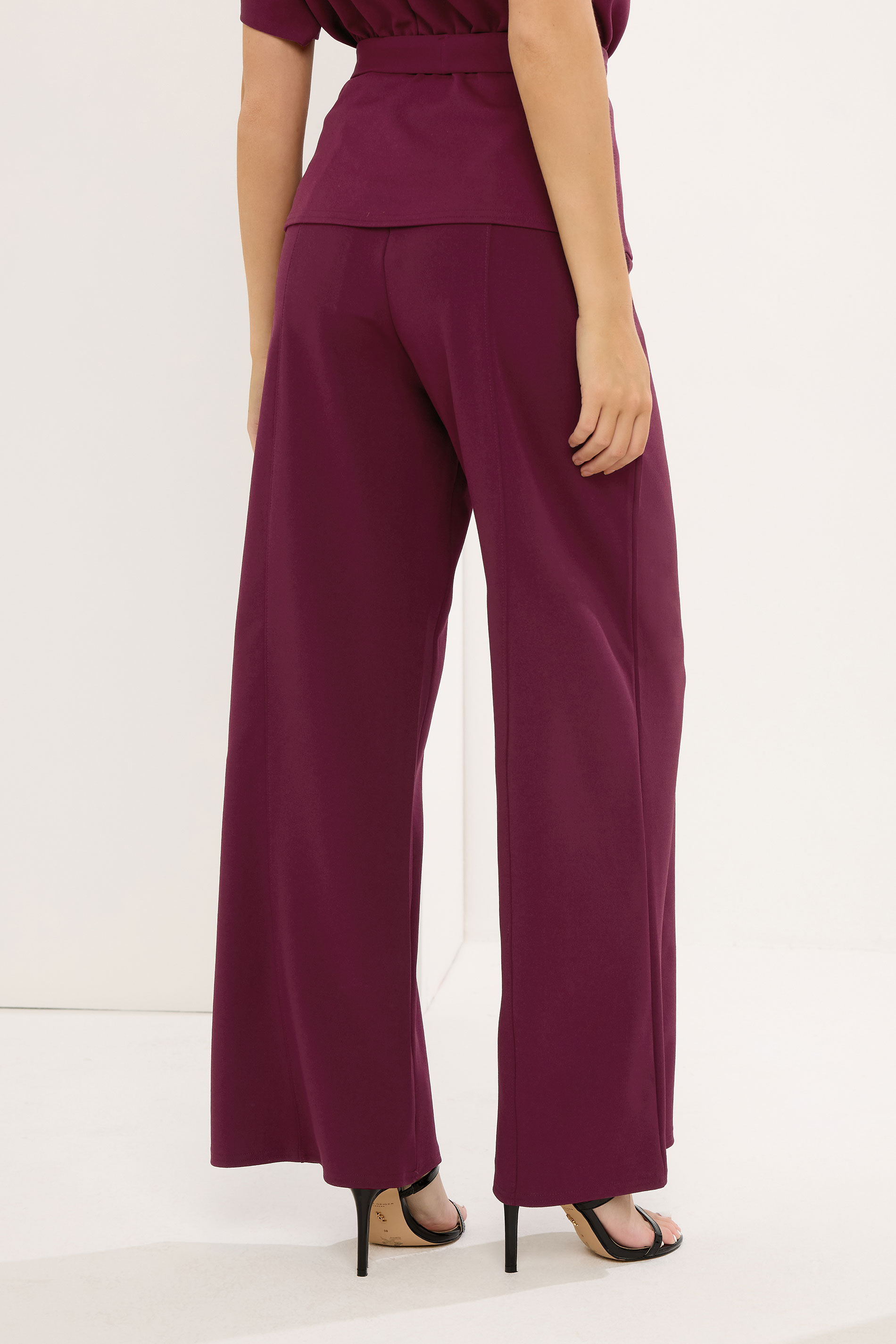 STAR Burgundy Red Wide Leg Trousers  | StarByJM 2