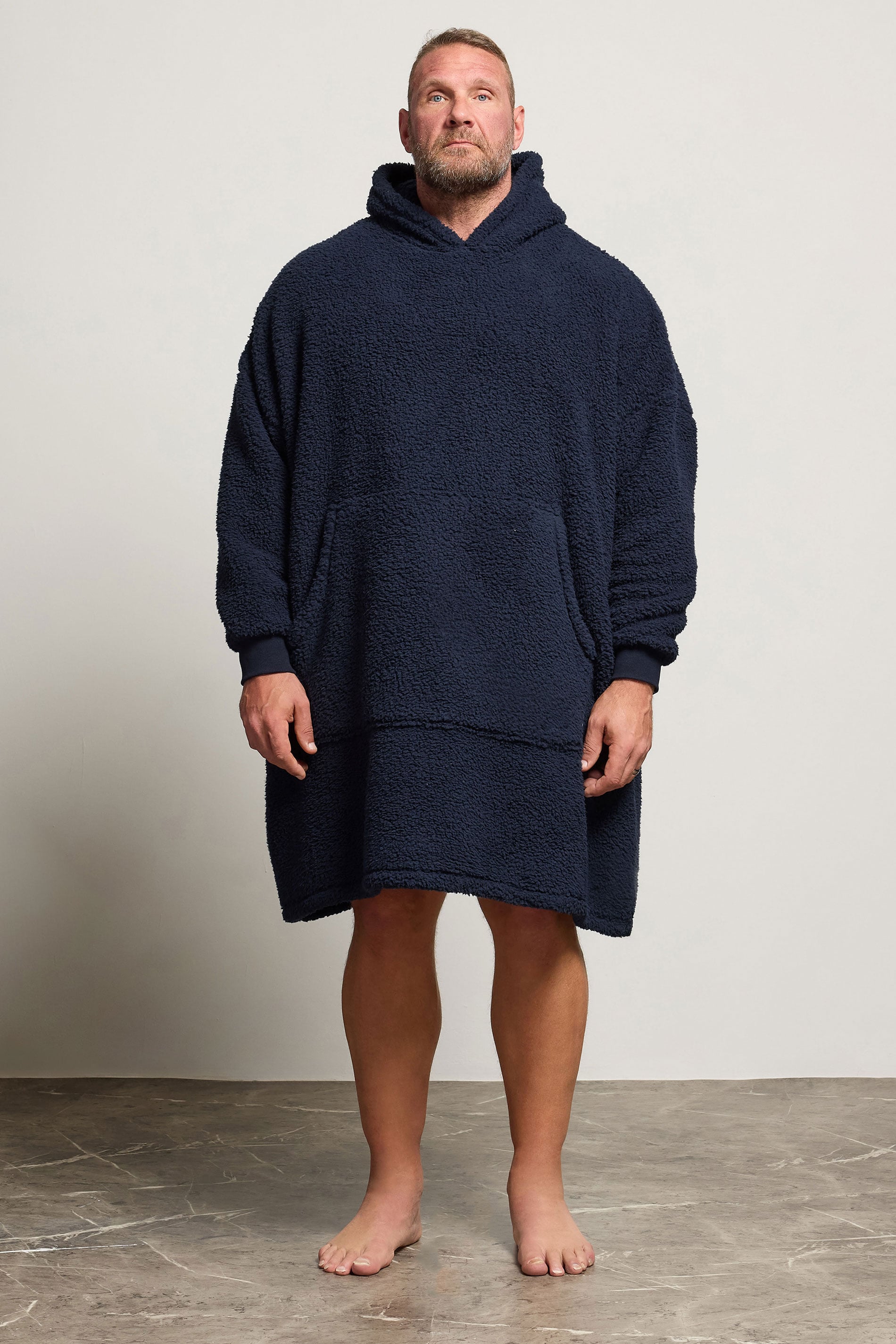 BadRhino Big & Tall Navy Blue Super Soft Blanket Hoodie | BadRhino 2