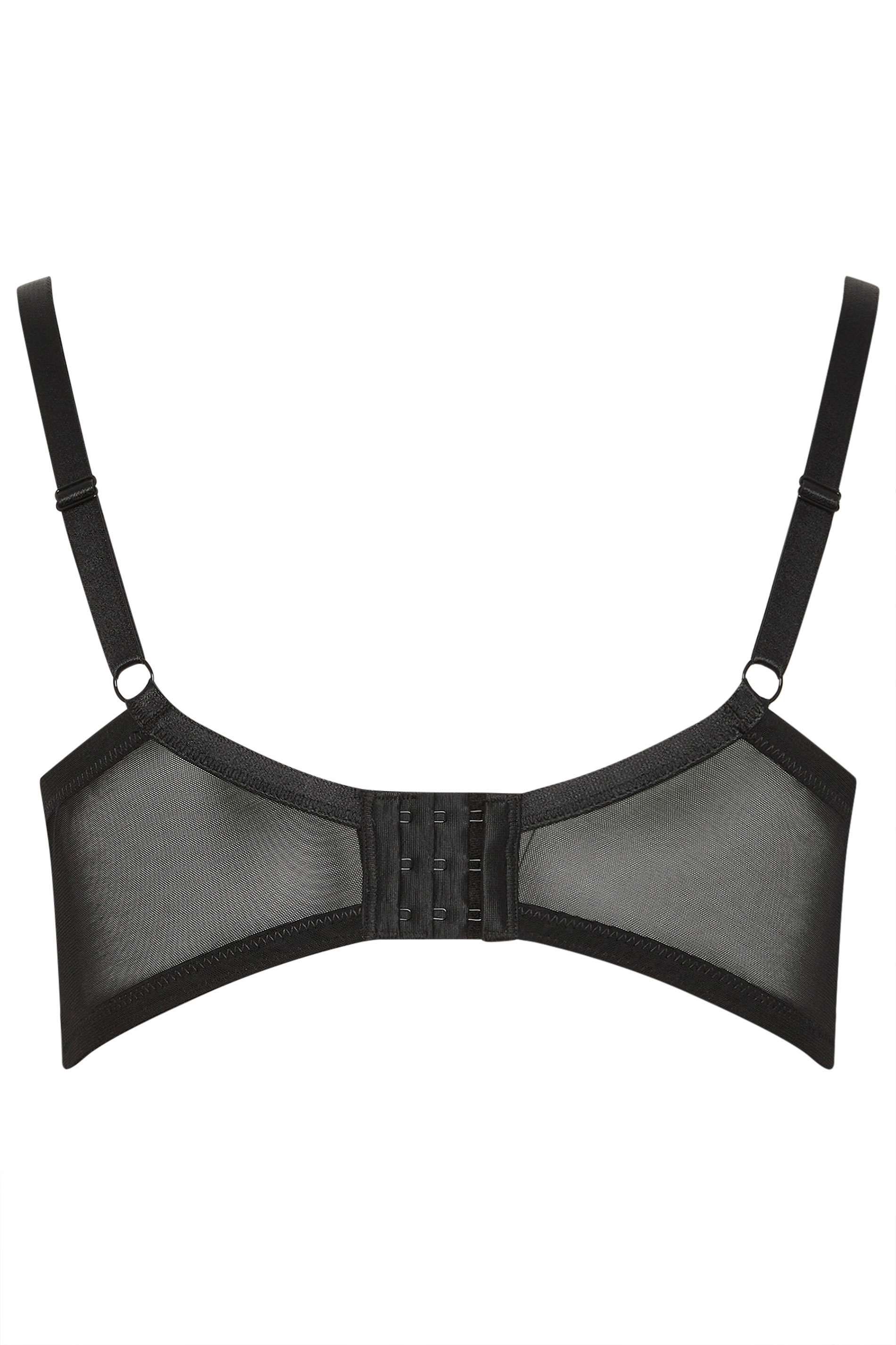YOURS Plus Size Black & Gold Floral Padded Bra | Yours Clothing 6