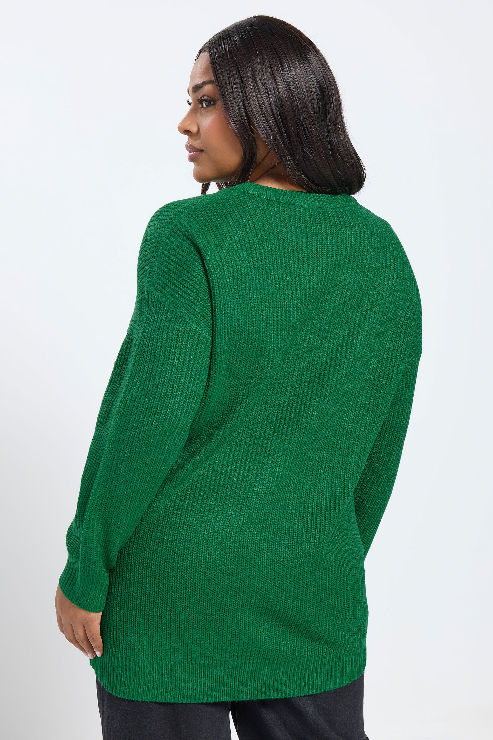 YOURS Plus Size Dark Bright Essential Knitted Jumper | Yours Clothing 2