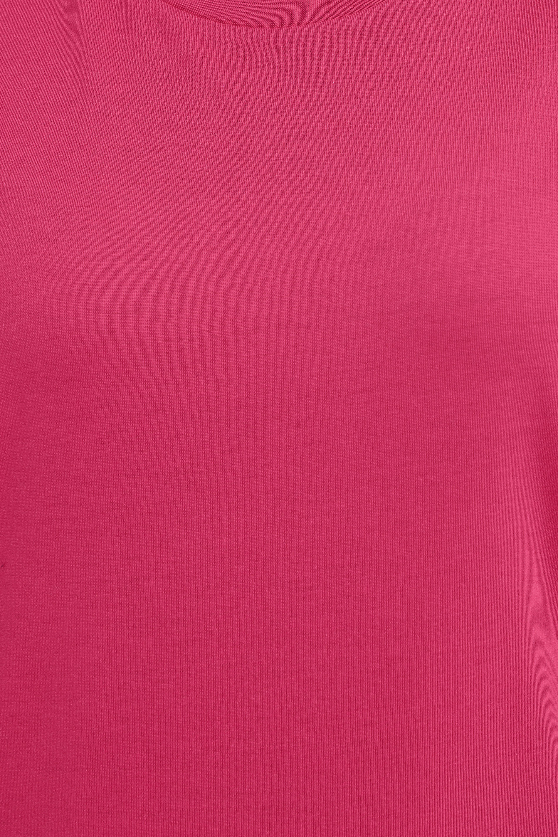YOURS Plus Size Hot Pink Core T-Shirt | Yours Clothing 4