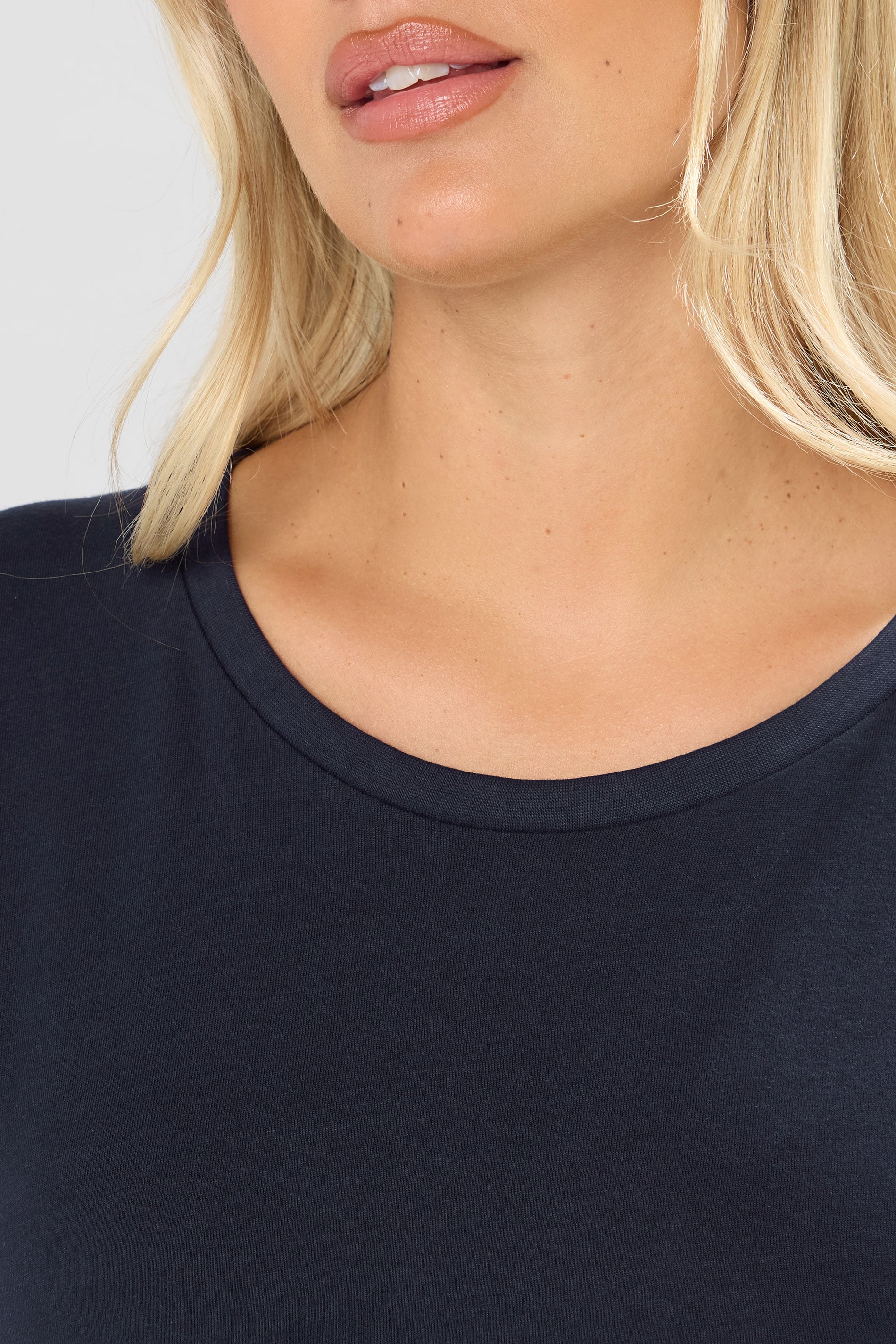 Plus Size Dark Blue Short Sleeve T-Shirt | Yours Clothing 4
