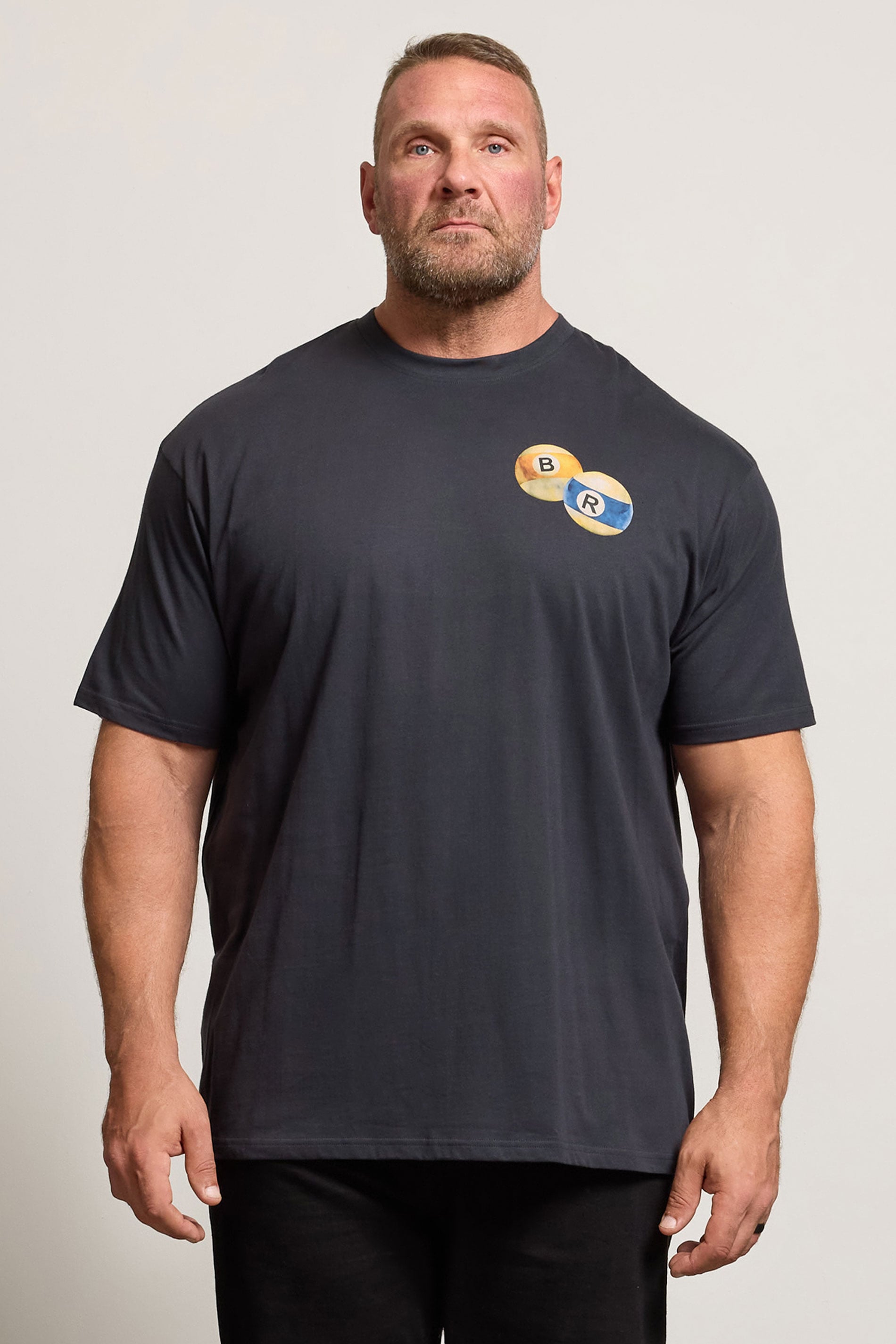BadRhino Big & Tall Grey Billiards Club Graphic T-Shirt | BadRhino 3