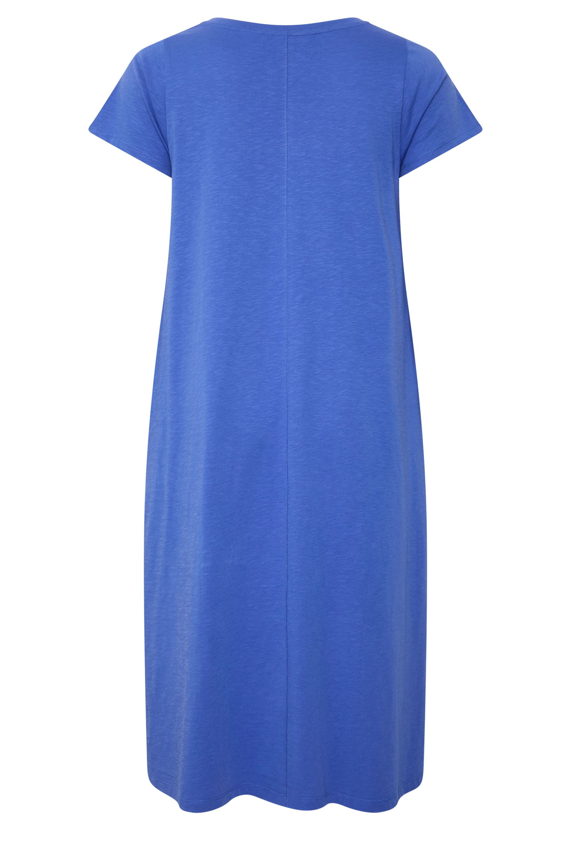 EVANS Plus Size Cobalt Blue Premium Cotton Dress | Evans 6