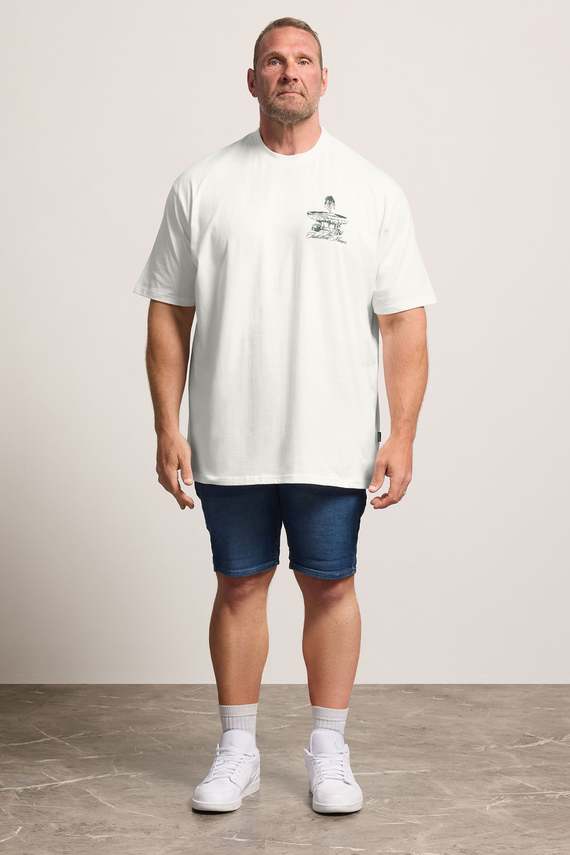 BadRhino Big & Tall White Extra Long 'The Tuskstone Manor' Graphic T-Shirt | BadRhino 1