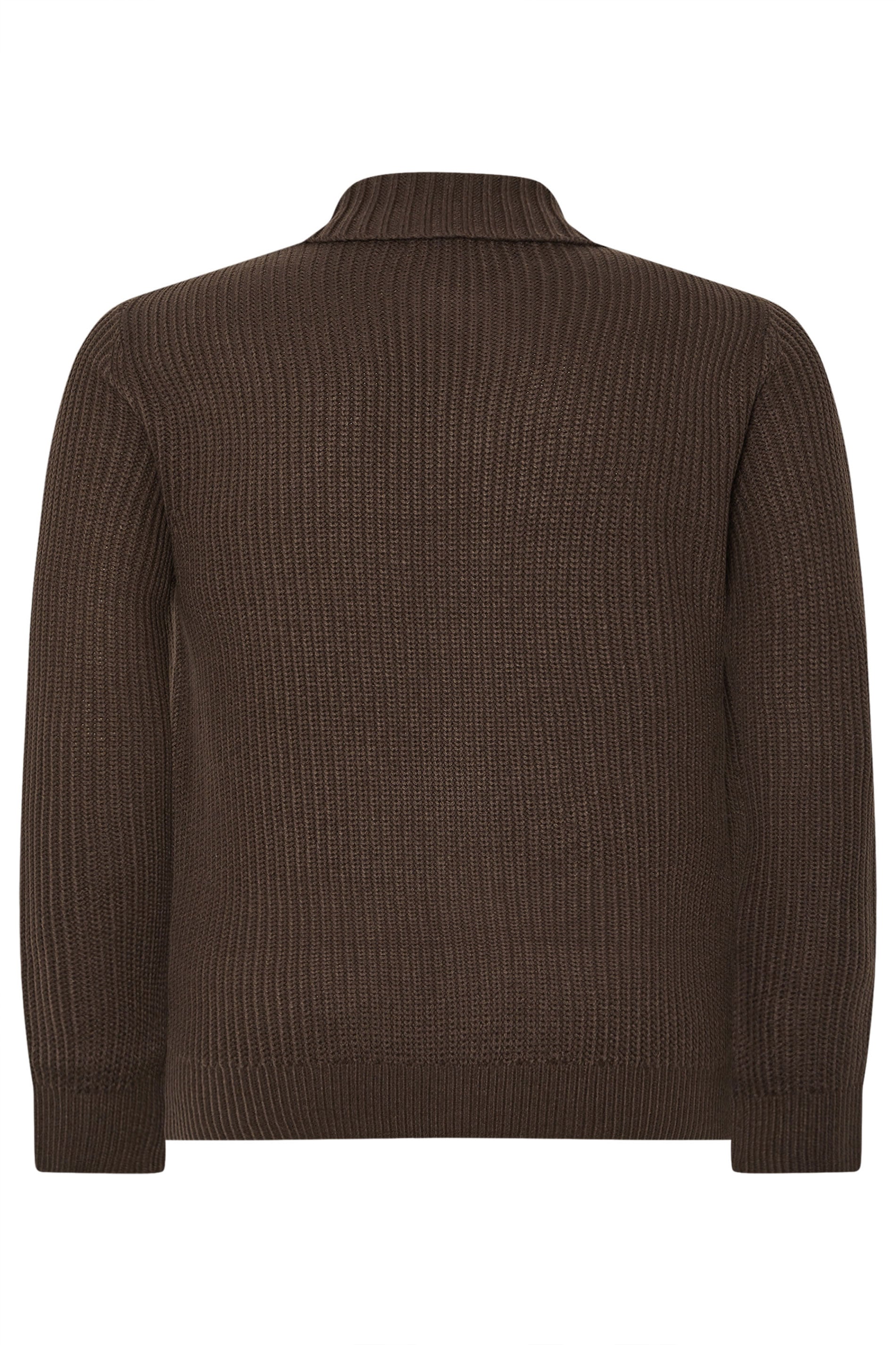 BadRhino Big & Tall Brown Long Sleeve Knitted Shirt | BadRhino 6