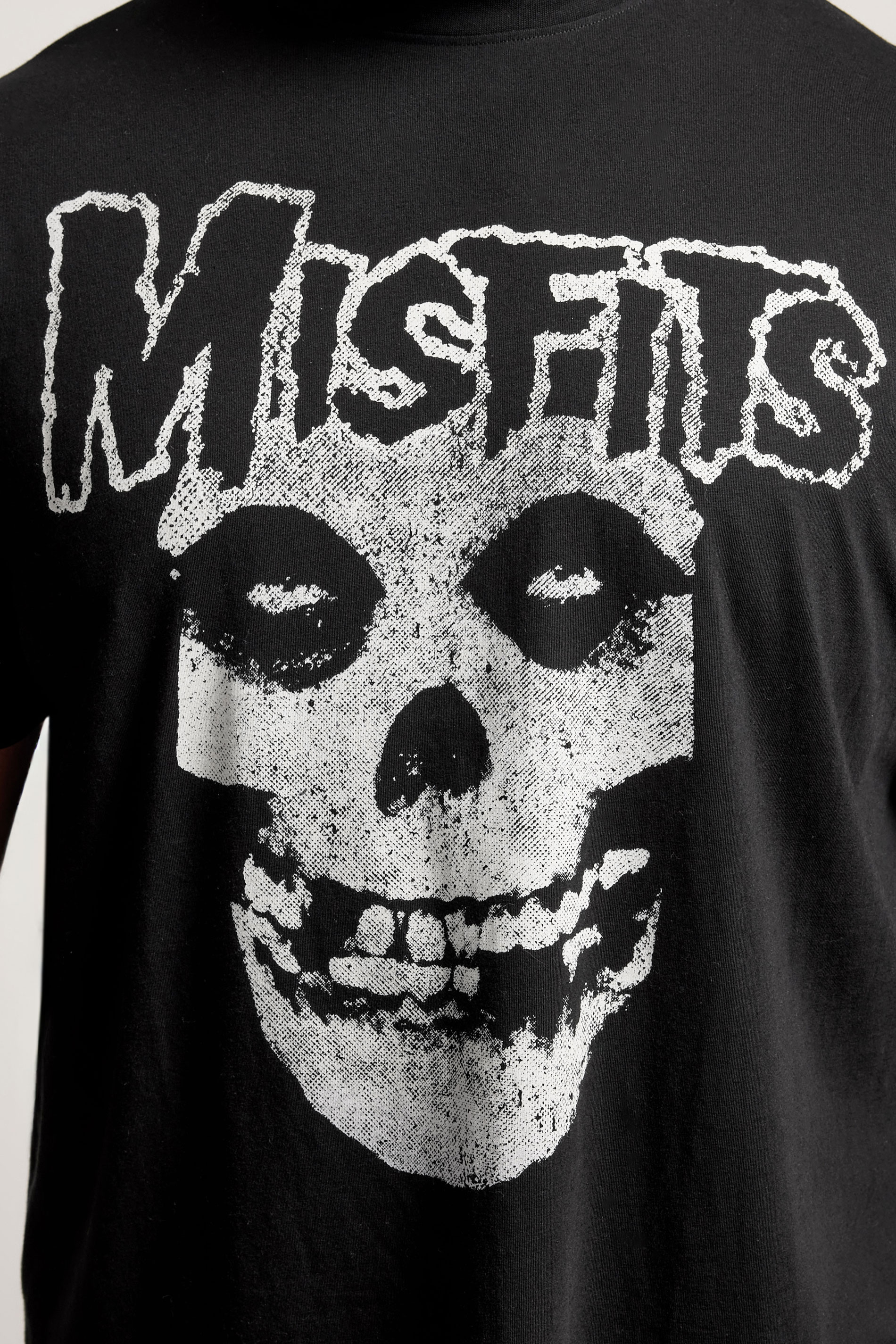 BadRhino Big & Tall Black Extra Long Misfits Graphic T-Shirt | BadRhino 3