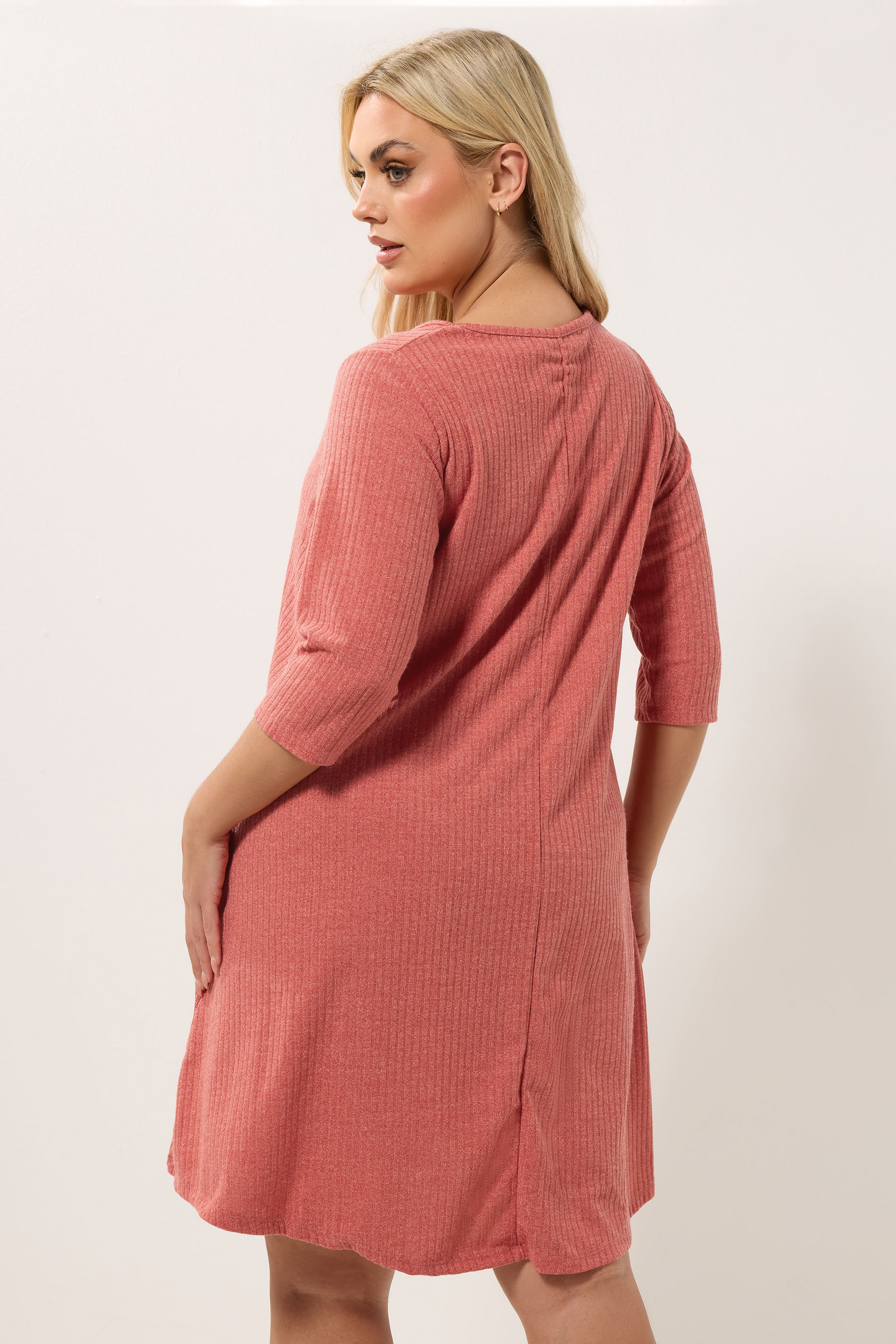 YOURS Plus Size Orange Drape Pocket Dress | Yours Clothing 2
