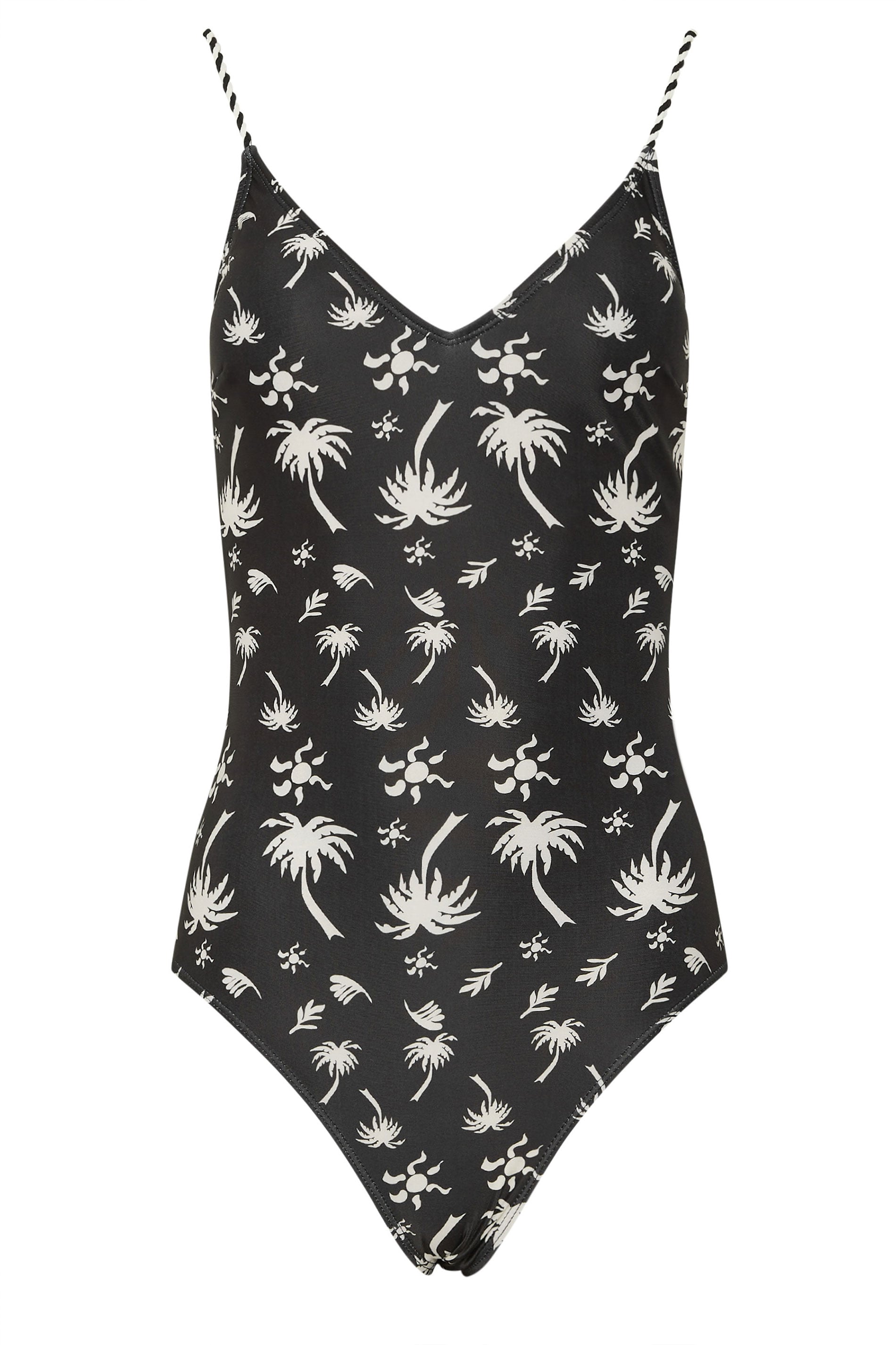 LTS Tall Women's Black Palm Print Swimsuit | Long Tall Sally 6