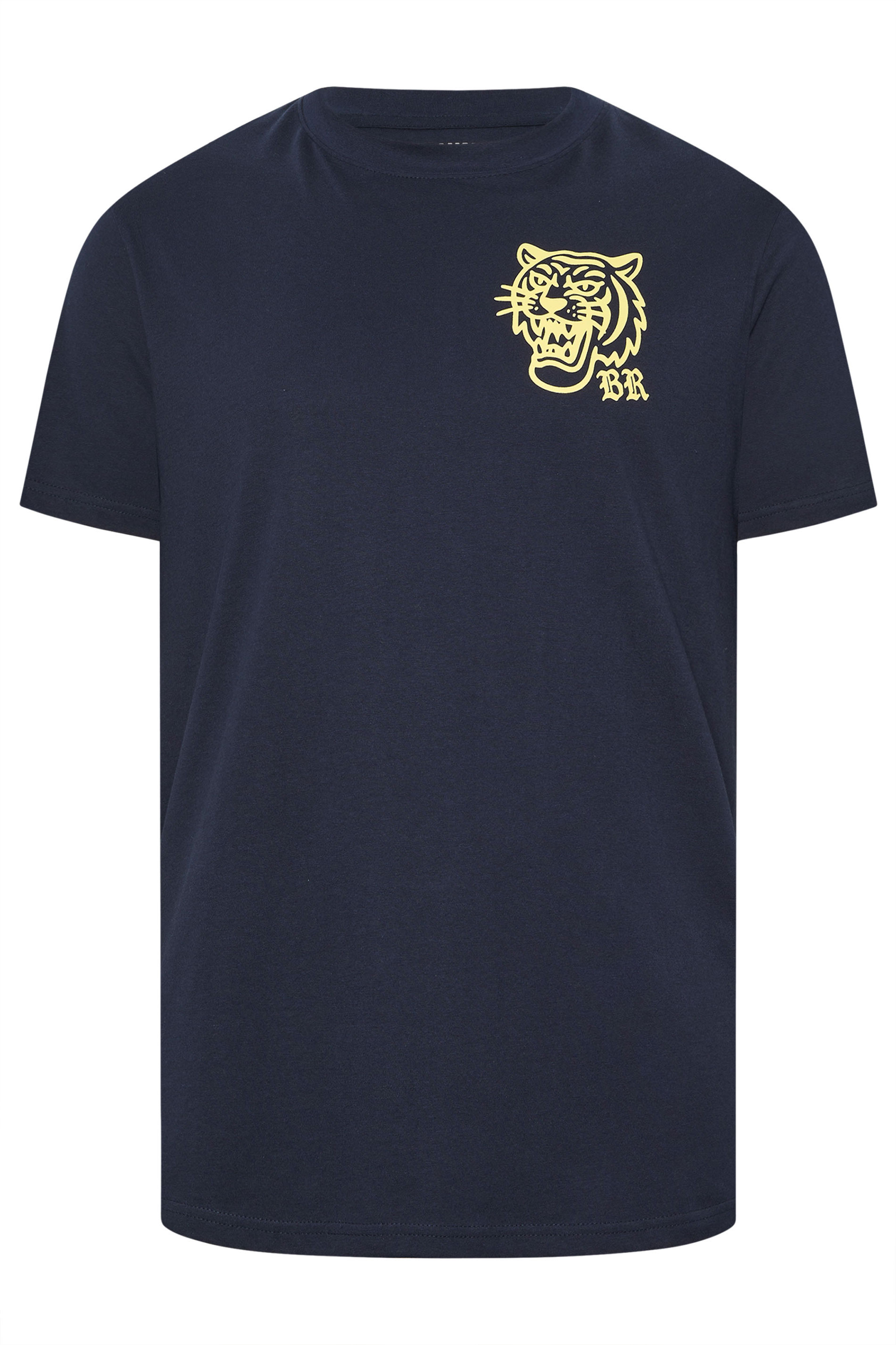 BadRhino Big & Tall Navy Blue Tiger Graphic T-Shirt | BadRhino 7