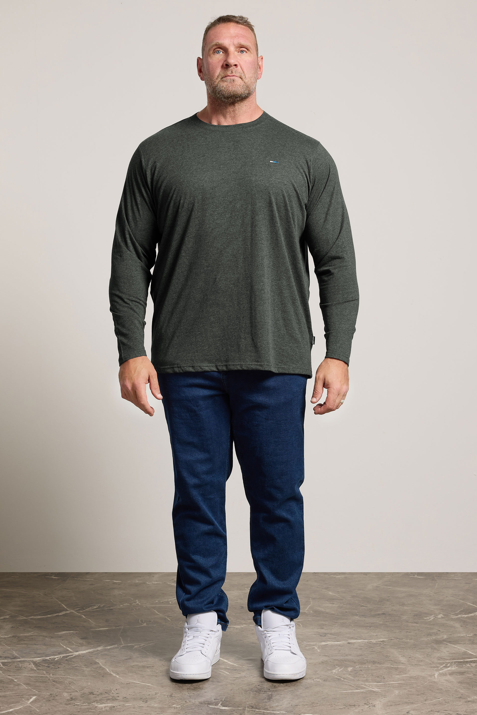 BadRhino Big & Tall Charcoal Grey Long Sleeve T-Shirt | BadRhino 1