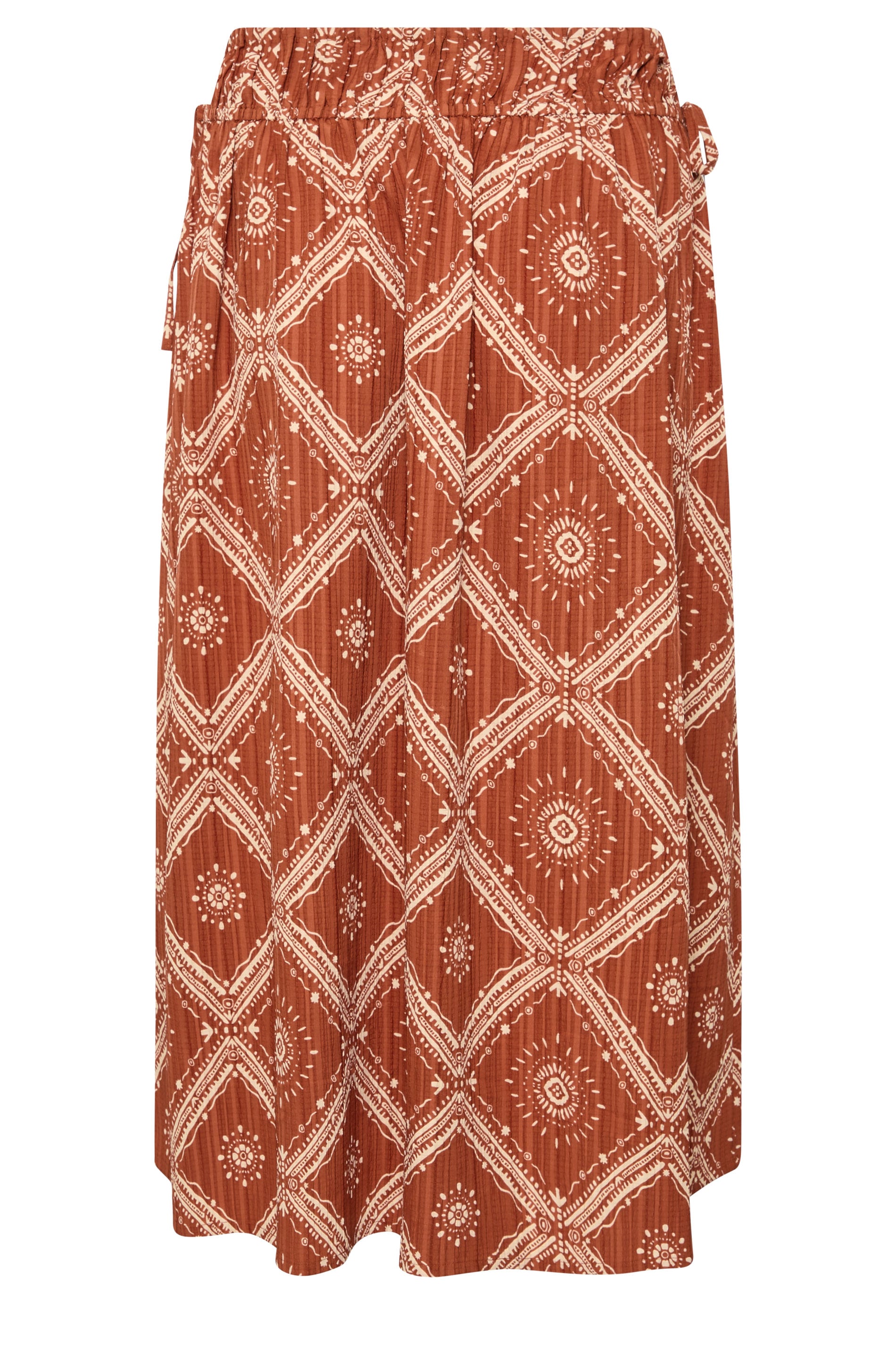 YOURS Plus Size Rust Orange Abstract Skirt 8
