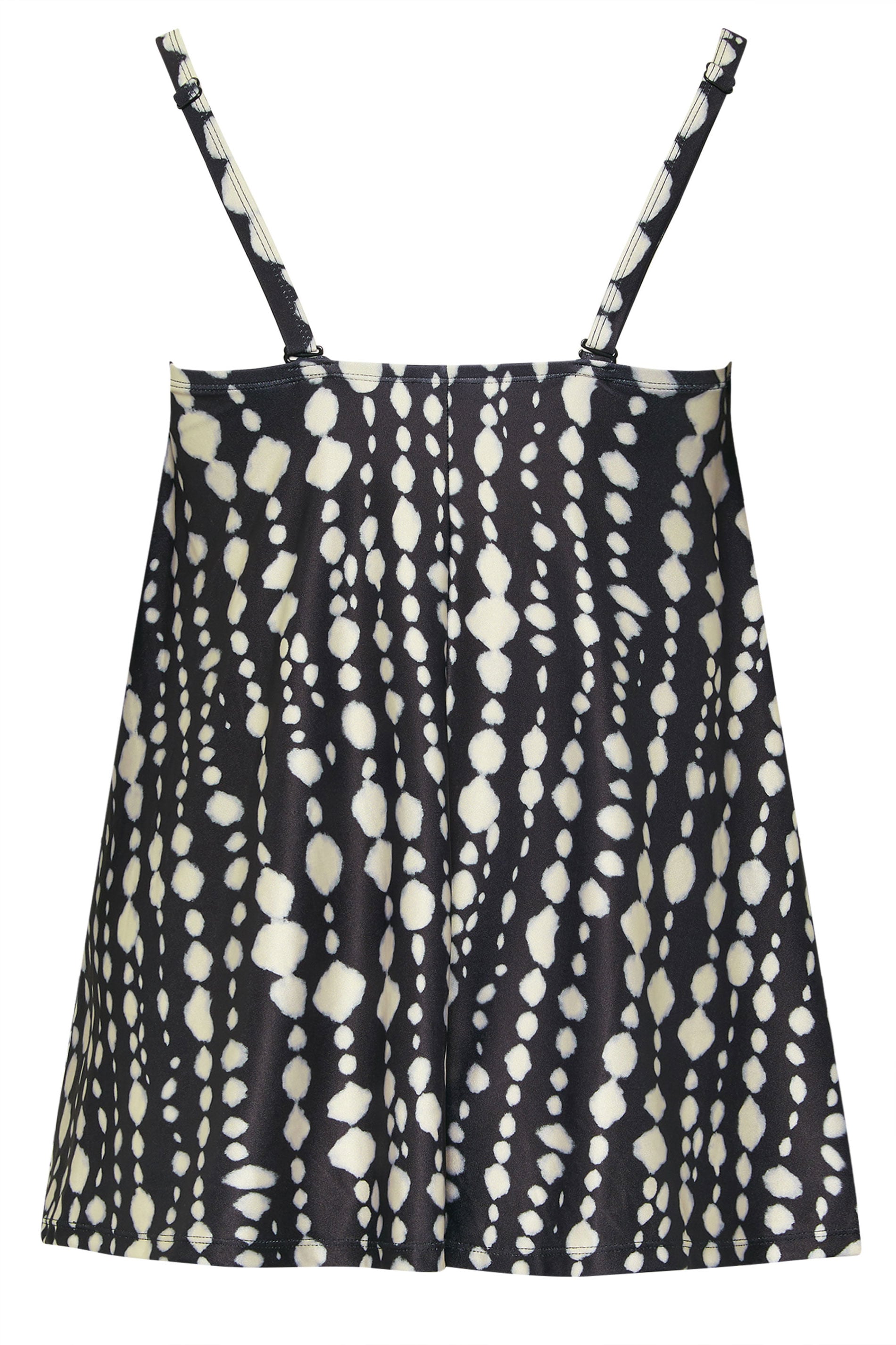 YOURS Plus Size Black Spot Print Tankini Top | Yours Clothing 11
