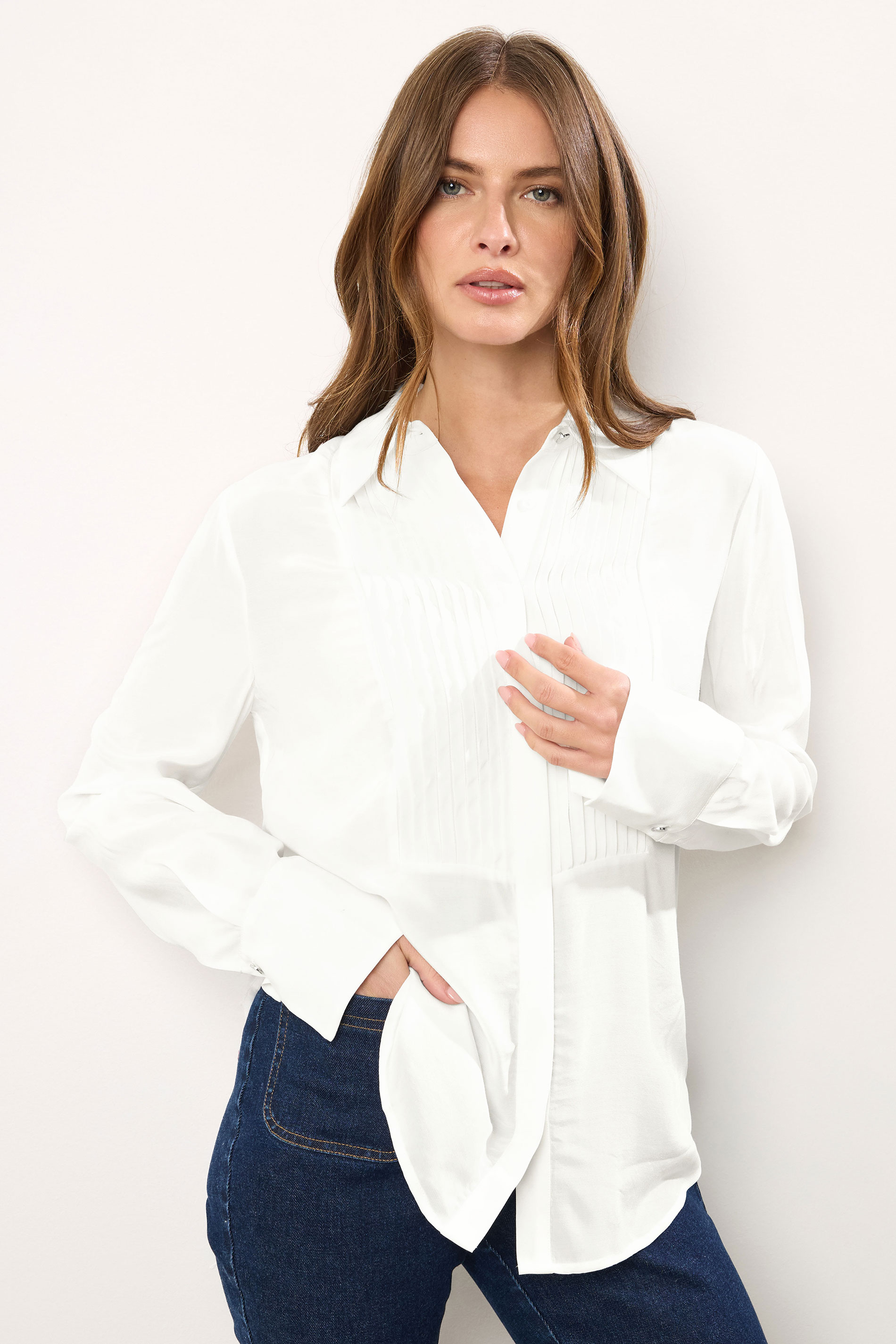 STAR White Pintuck Long Sleeve Shirt | StarByJM 4