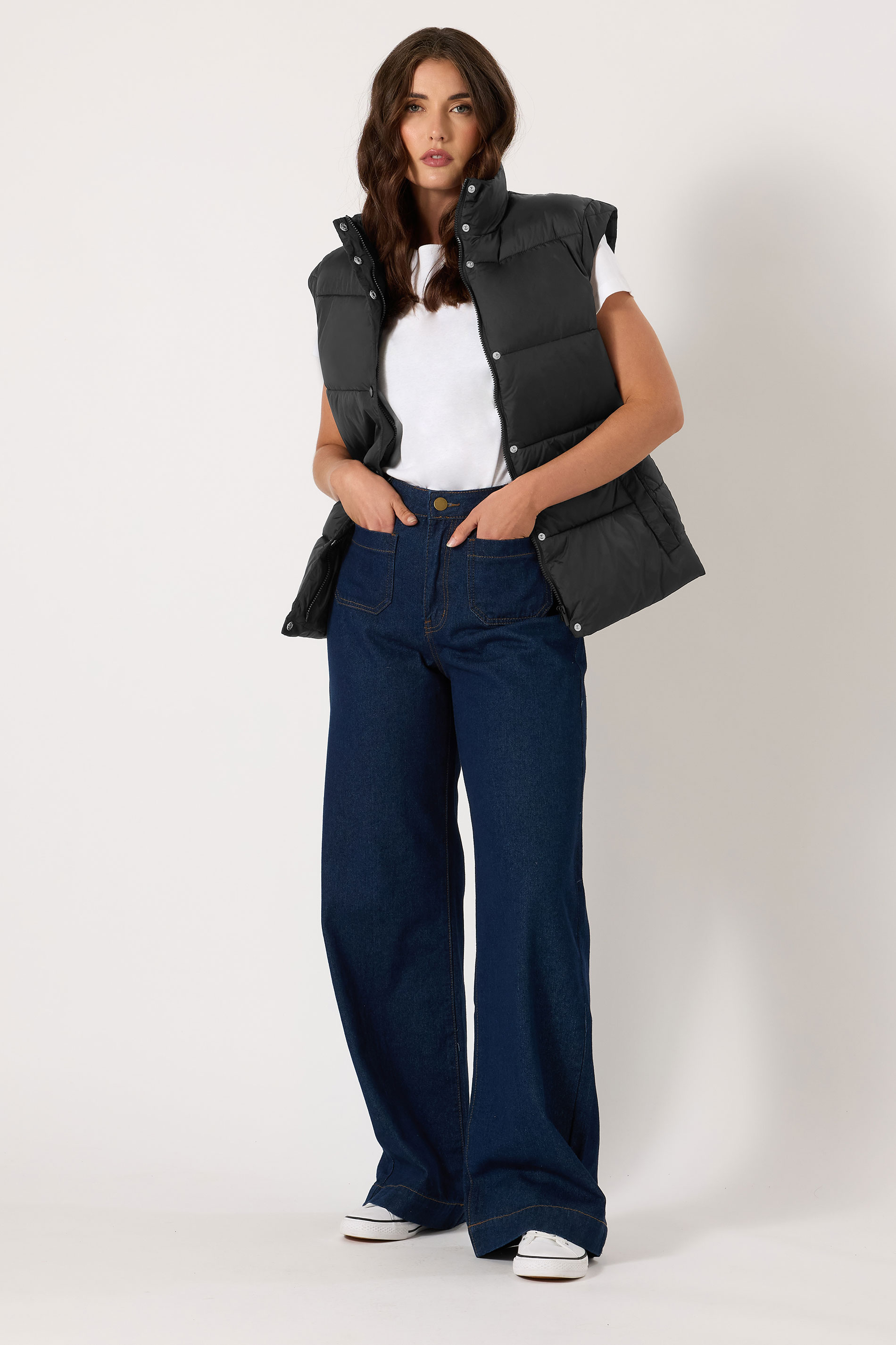 LTS Tall Women's Black Padded Gilet | Long Tall Sally 2