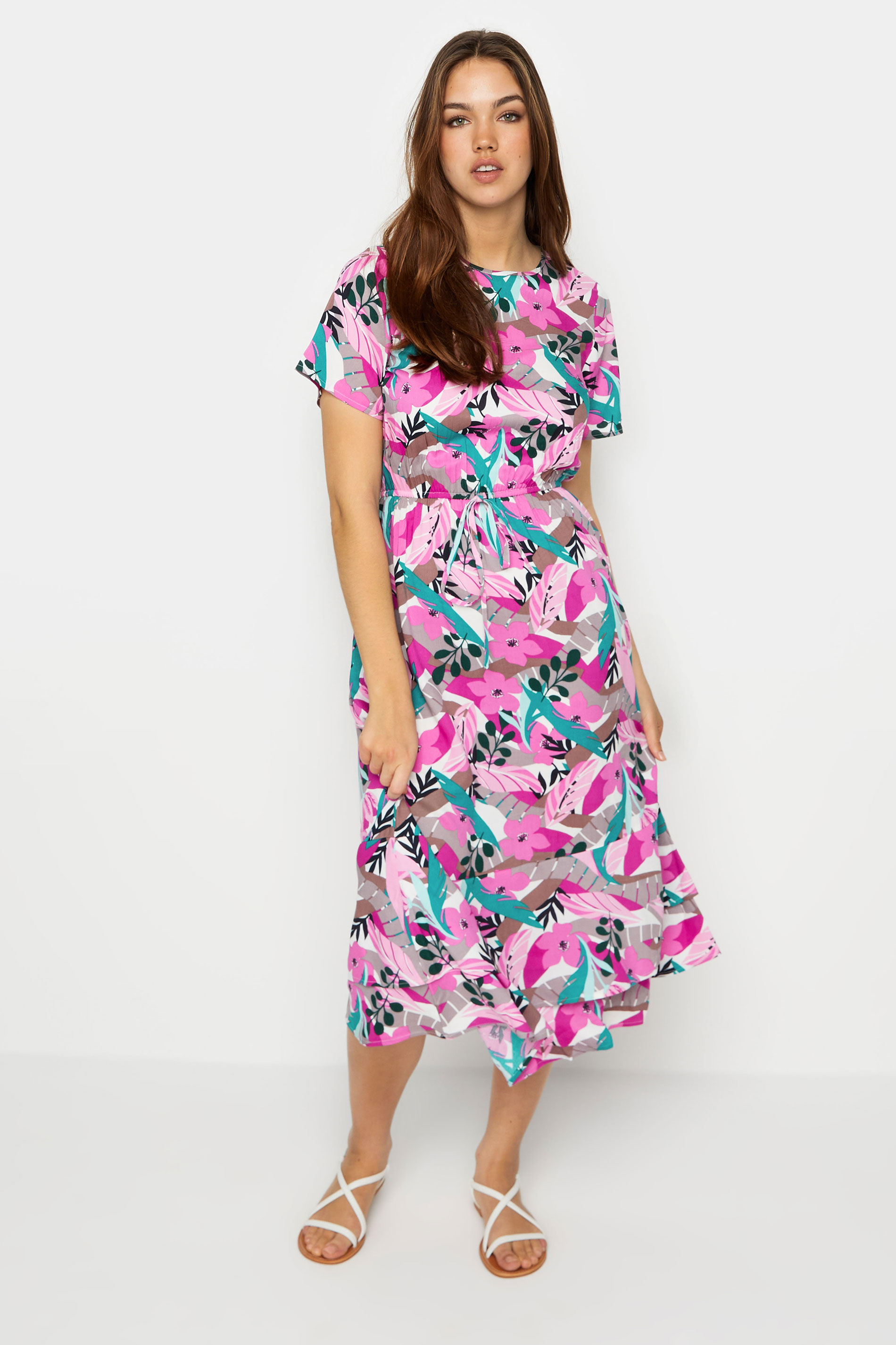 LTS Tall Women's Pink Floral Print Maxi Dress | Long Tall Sally 2
