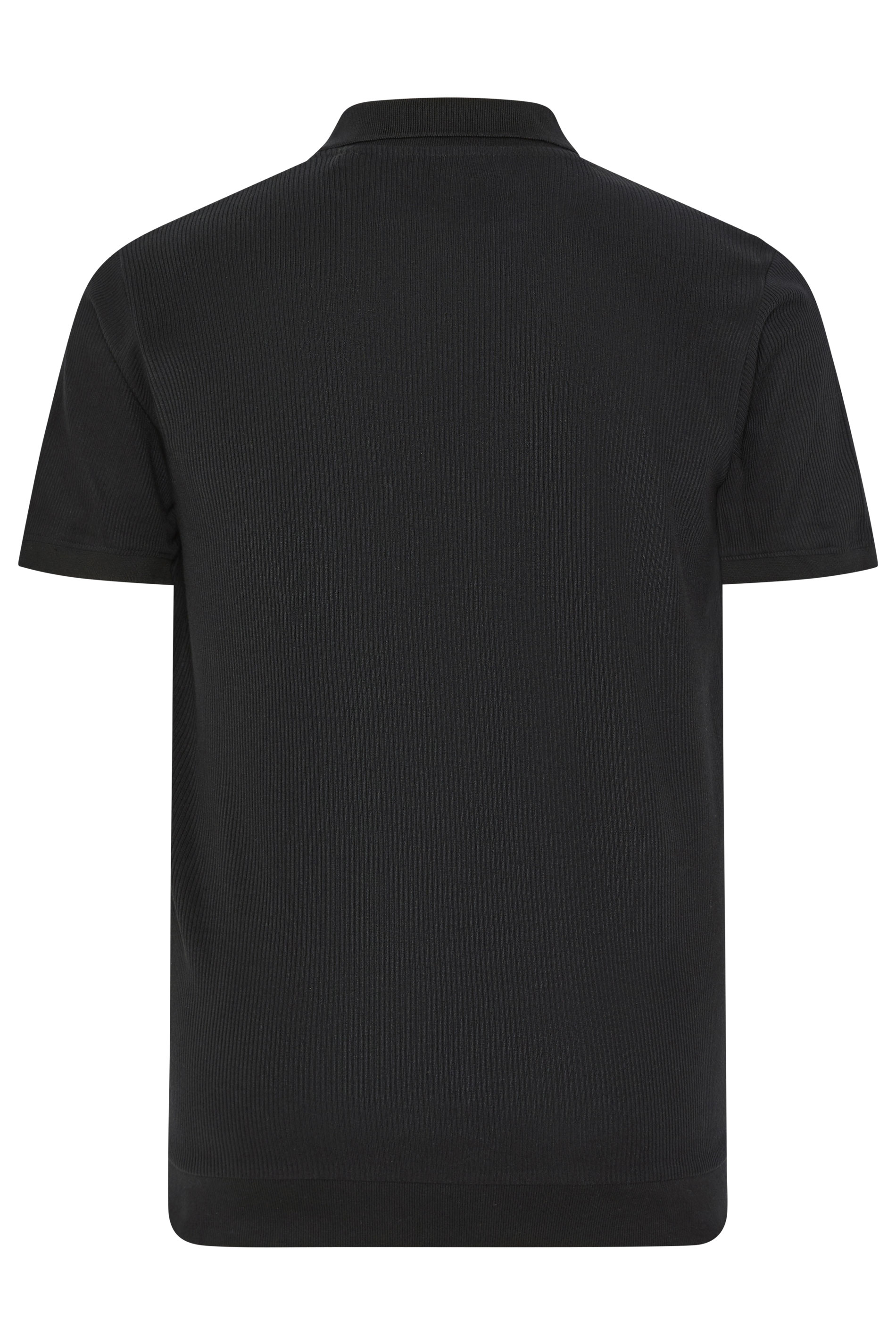 BadRhino Big & Tall Black Ribbed Trophy Polo | BadRhino 6