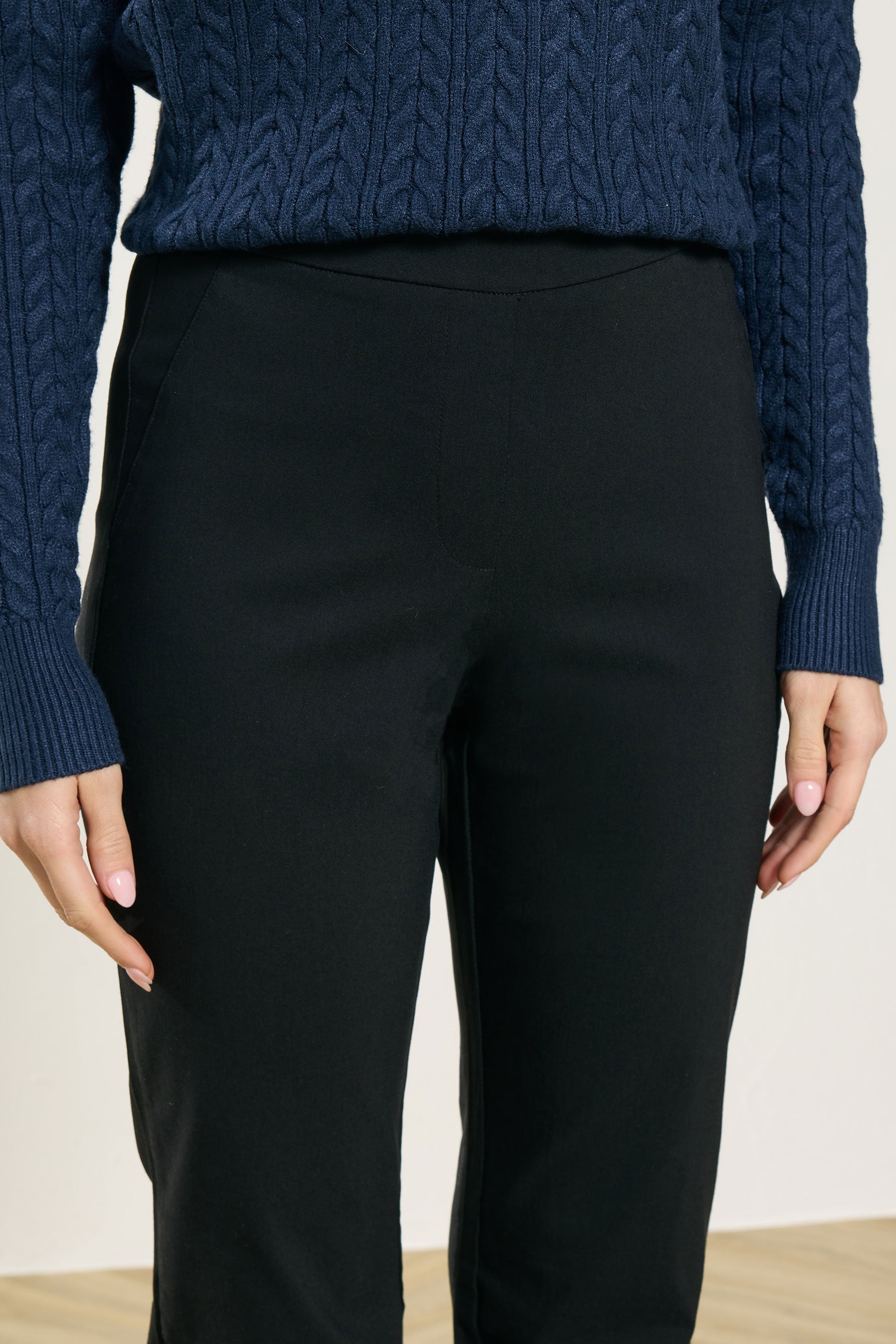 M&Co Black Bootcut Bengaline Trousers | M&Co 4