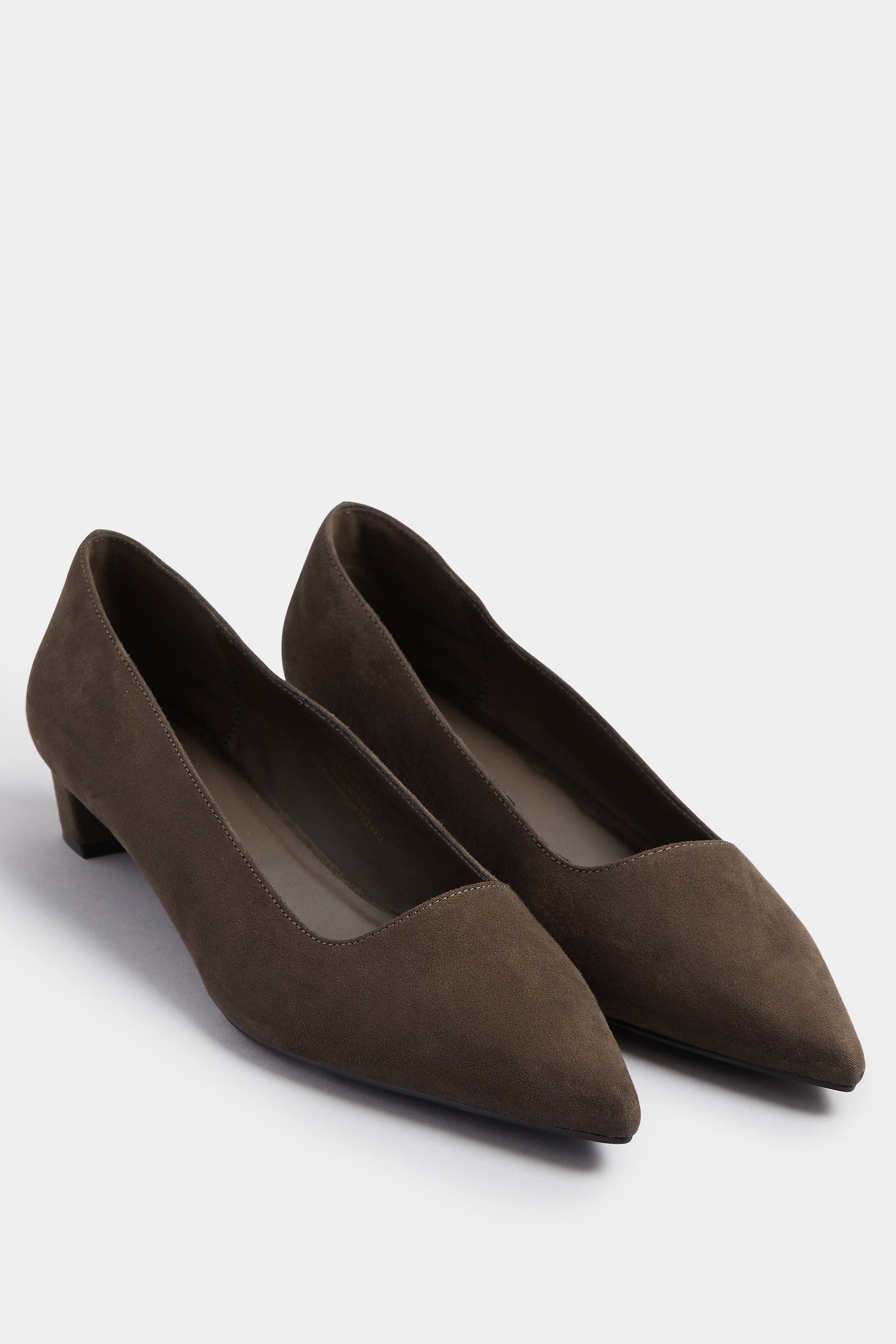 LTS Chocolate Brown Pointed Block Court Heel | Long Tall Sally 3
