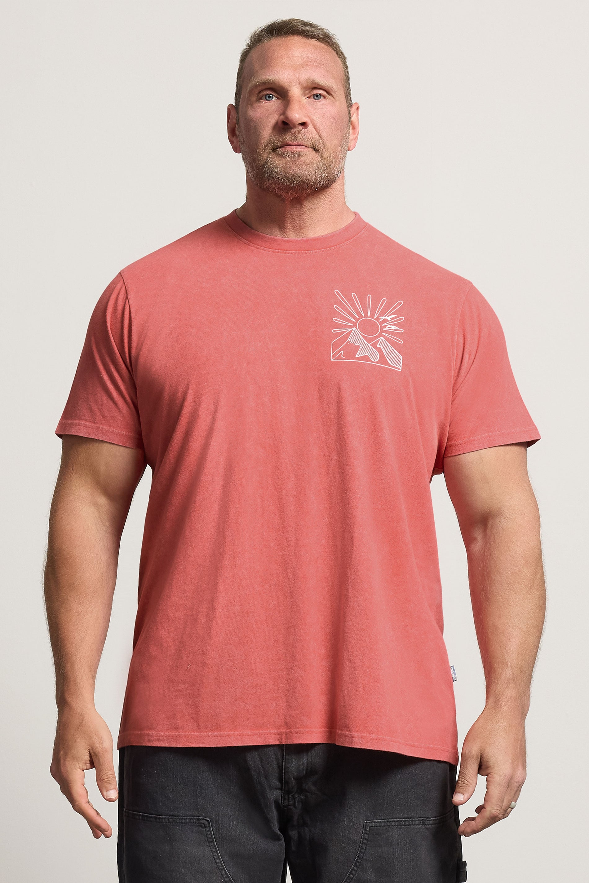BadRhino Big & Tall Orange Mountain Graphic T-Shirt | BadRhino  3