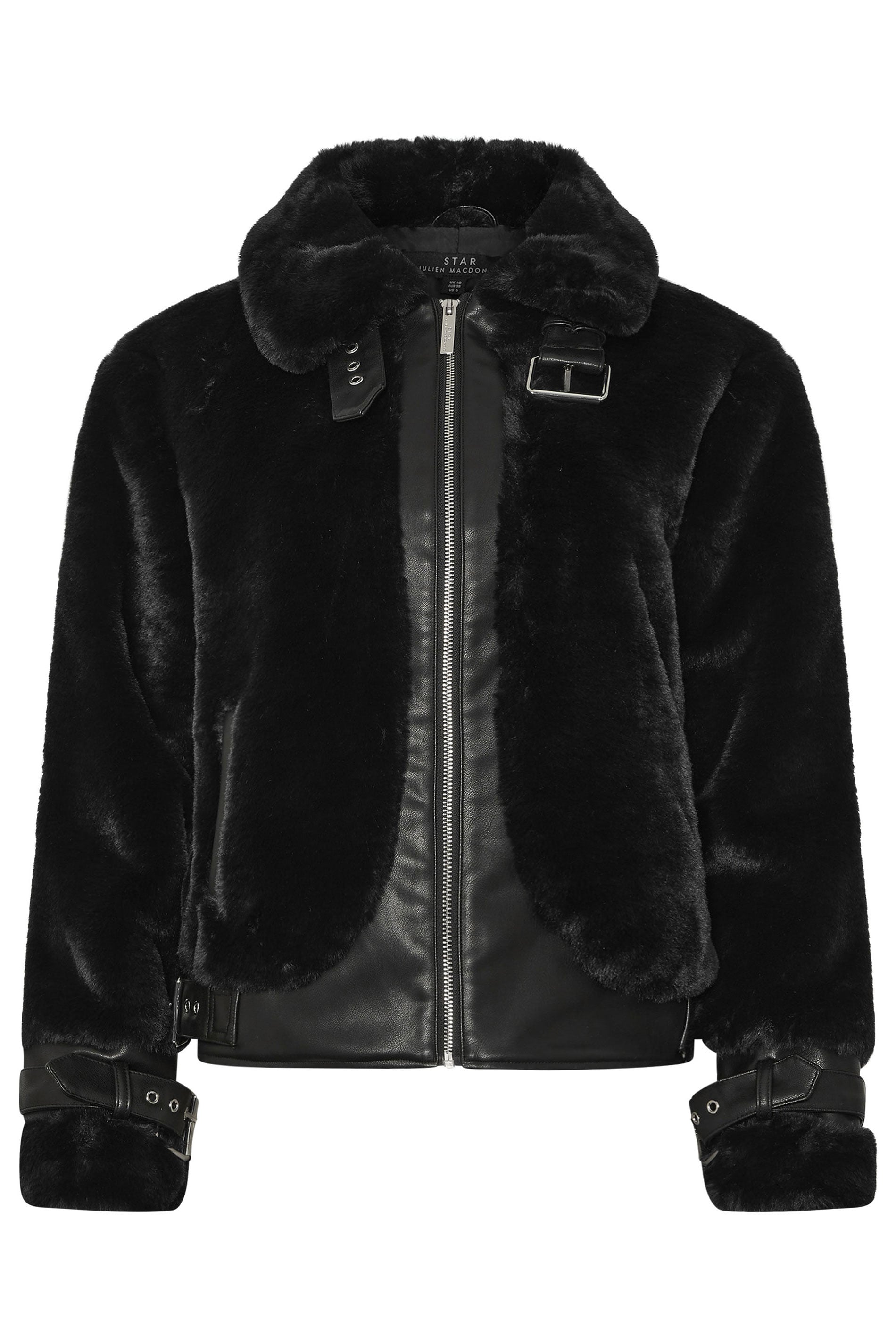 STAR Black Faux Fur Coat | StarByJM 5