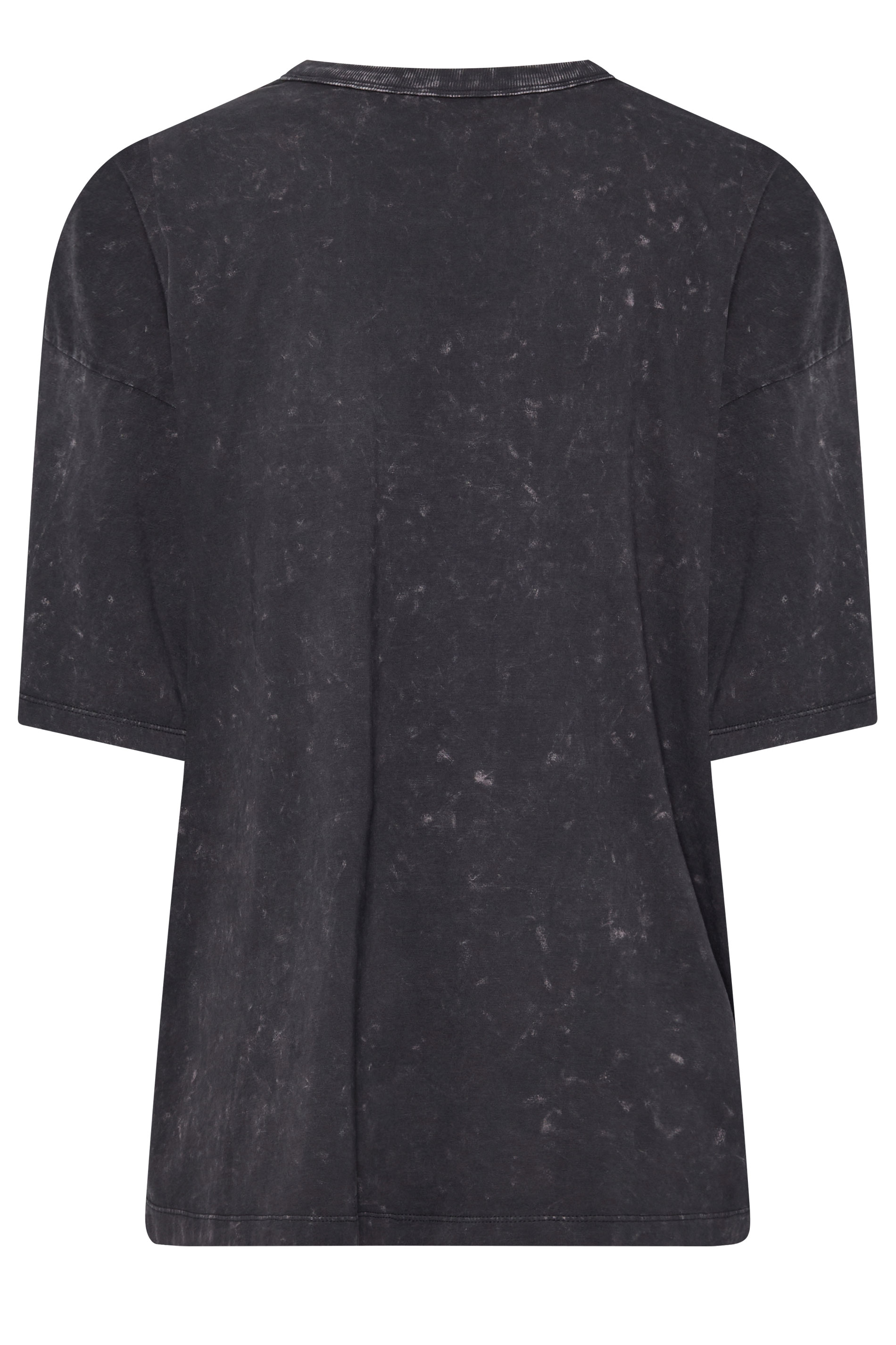 YOURS Plus Size Grey Acid Wash Boxy Daisy Print T-Shirt | Yours Clothing 2
