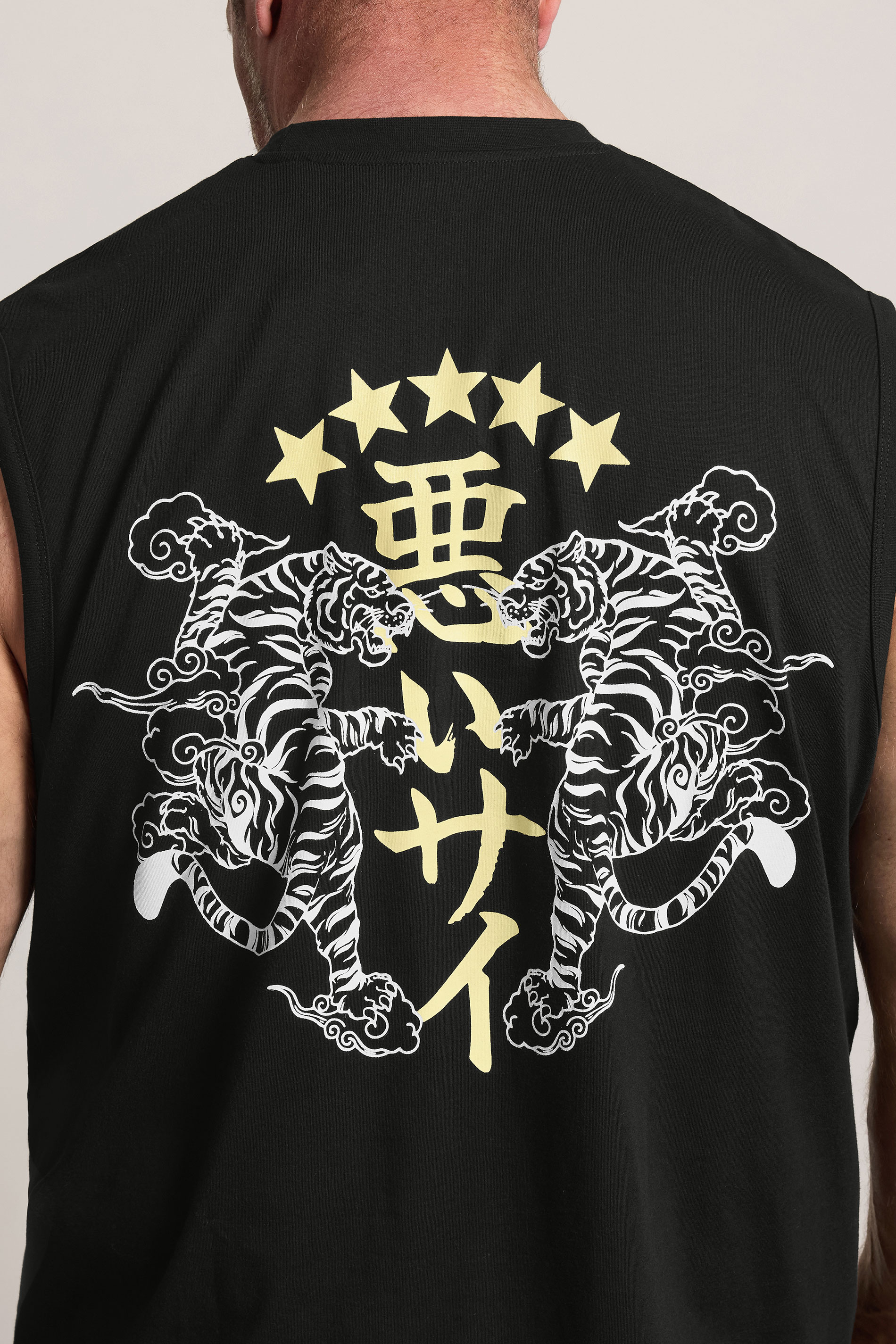 BadRhino Big & Tall Black Extra Long Tiger Graphic Muscle Vest | BadRhino 5