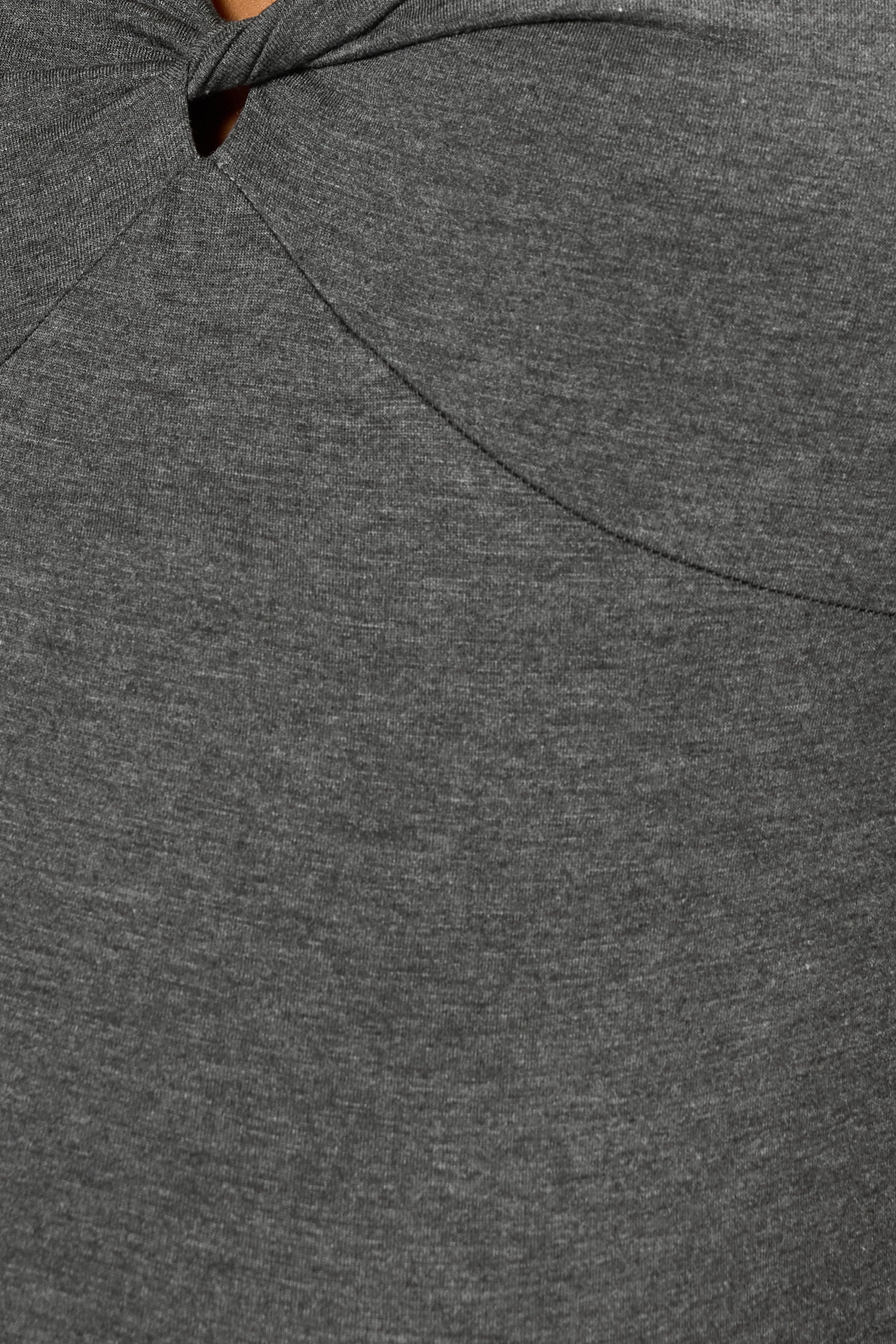 BUMP IT UP MATERNITY Plus Size Charcoal Grey Twist Front Top | Yours Clothing 5