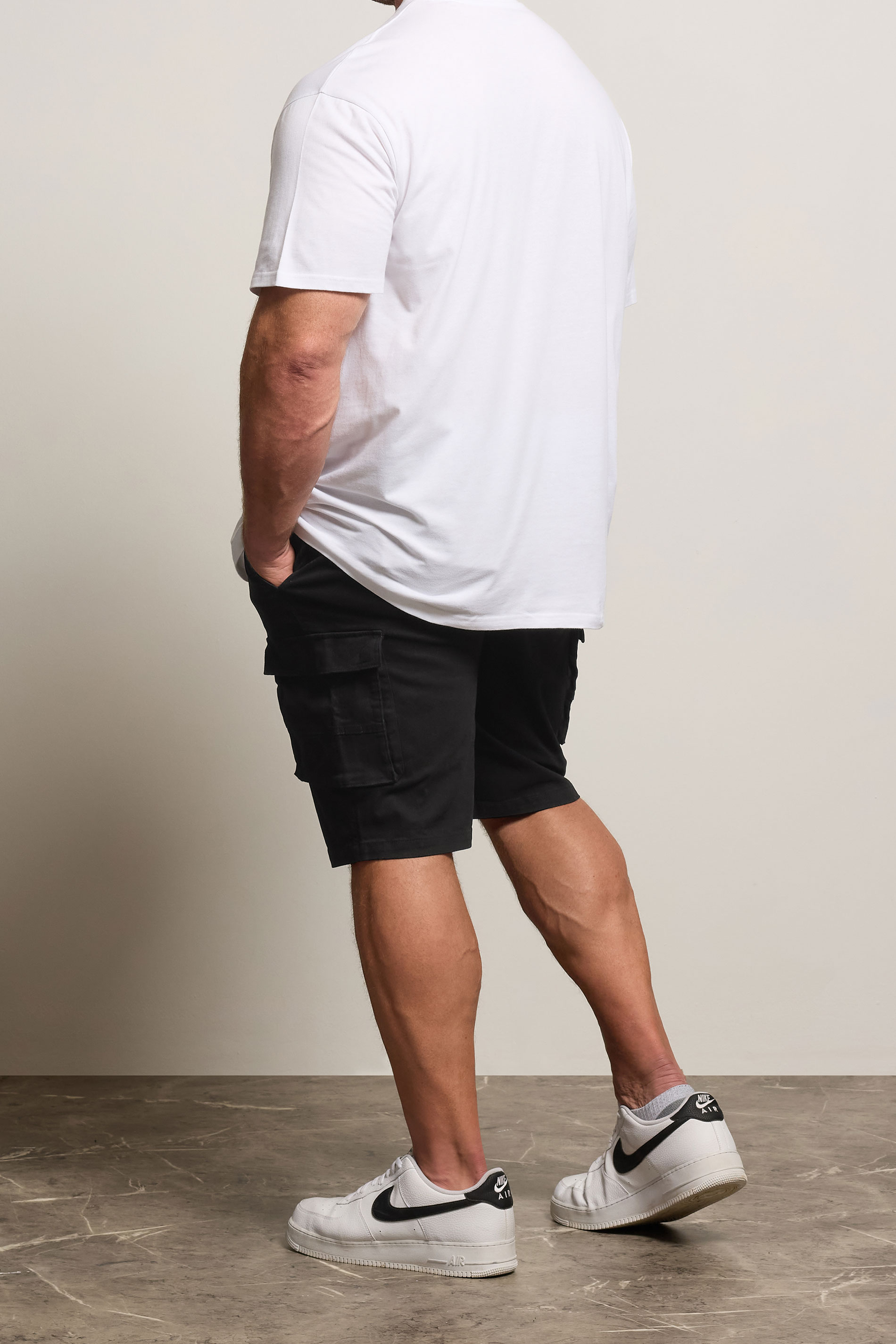 BadRhino Black Stretch Cargo Shorts | BadRhino 4