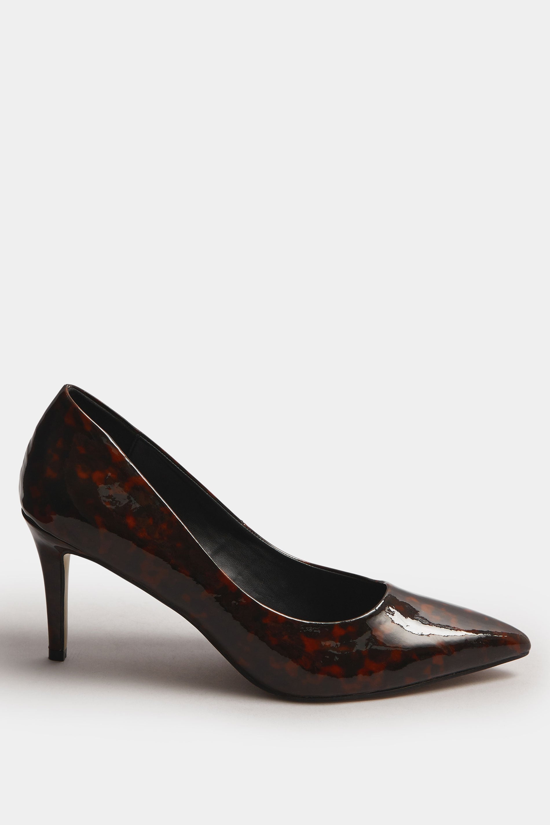 LTS Brown Tortoise Pointed Court Heel In Standard Fit | Long Tall Sally 2