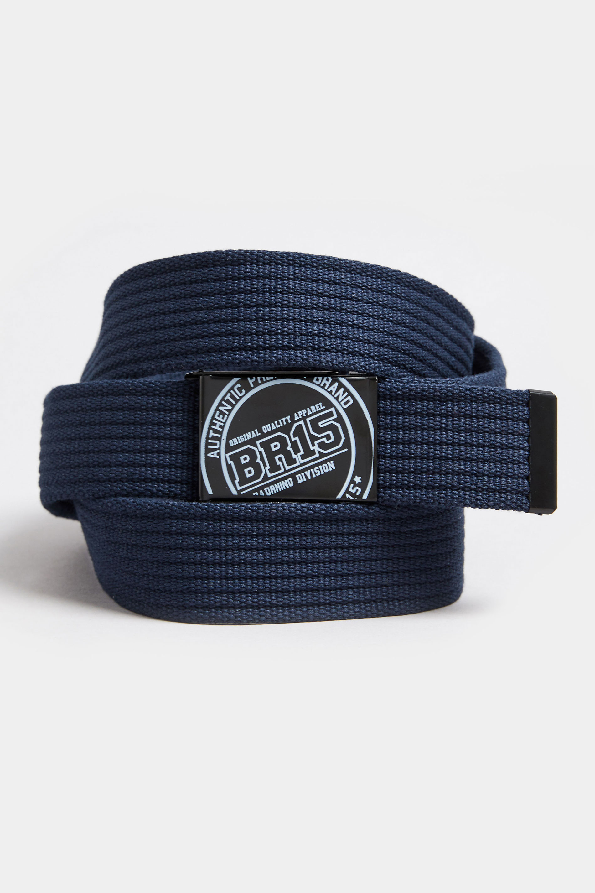 BadRhino Navy Blue Ribbed Webbing Belt 1