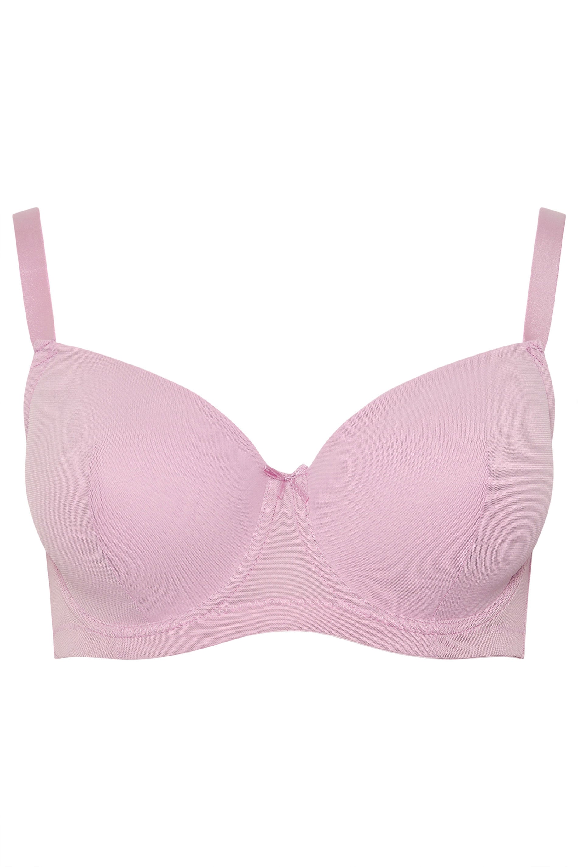 YOURS 2 PACK Plus Size Black & Pink Embroidered Padded Bras | Yours Clothing 10
