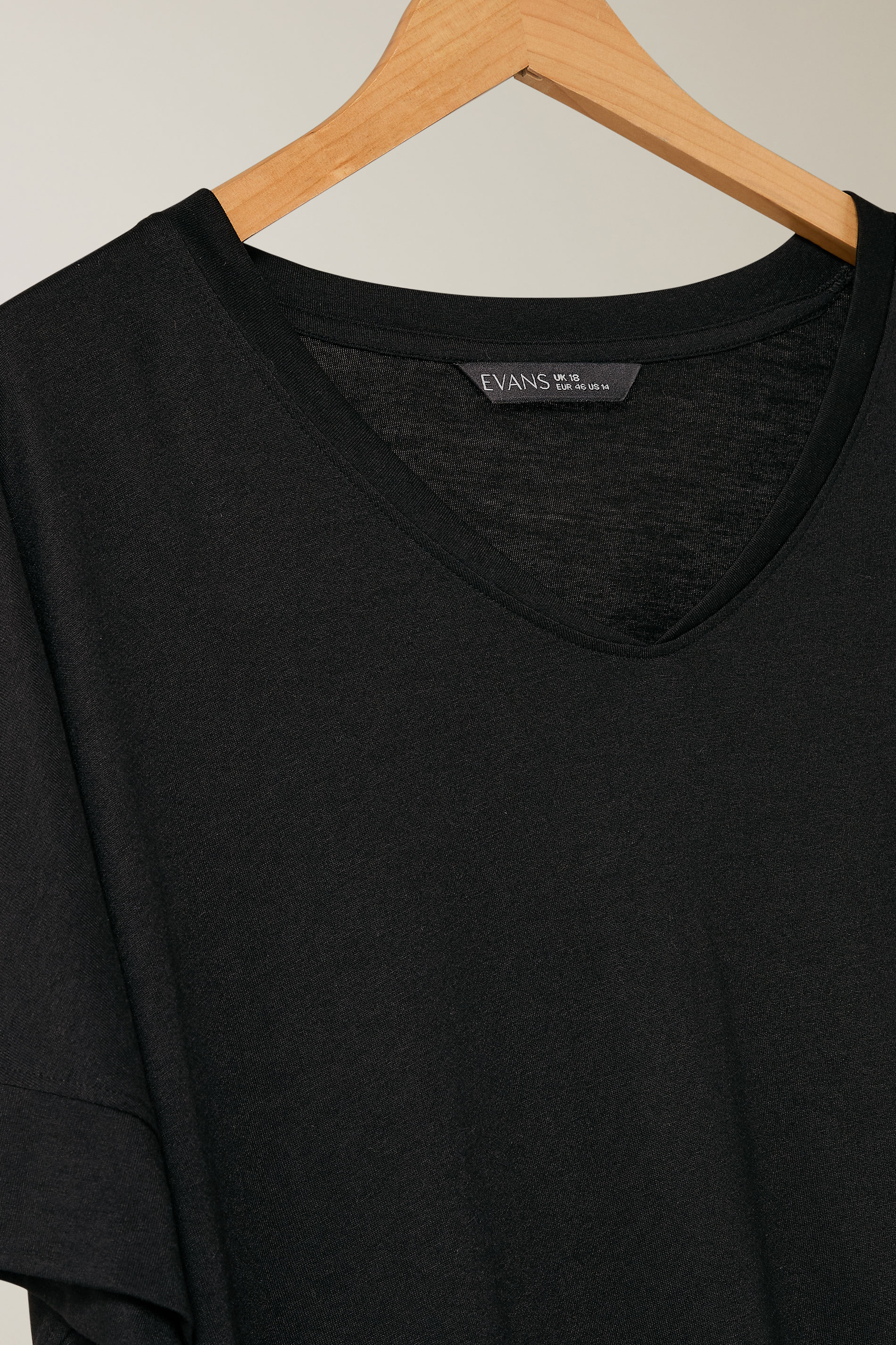 EVANS 2 PACK Plus Size White & Black V-Neck Modal Rich T-Shirts | Evans 9