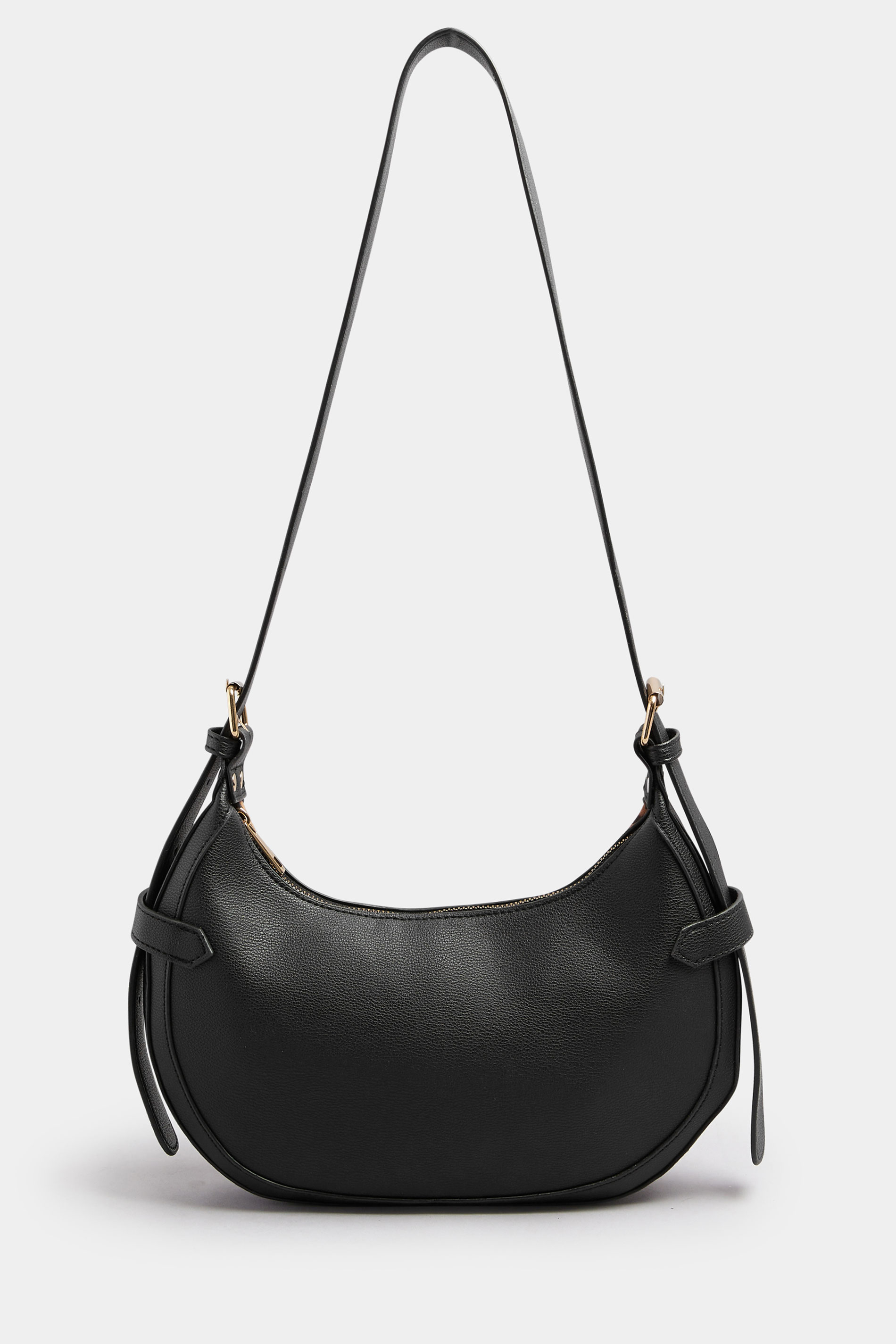 Brown Faux Suede Leopard Buckle Shoulder Bag | Yours Clothing 2