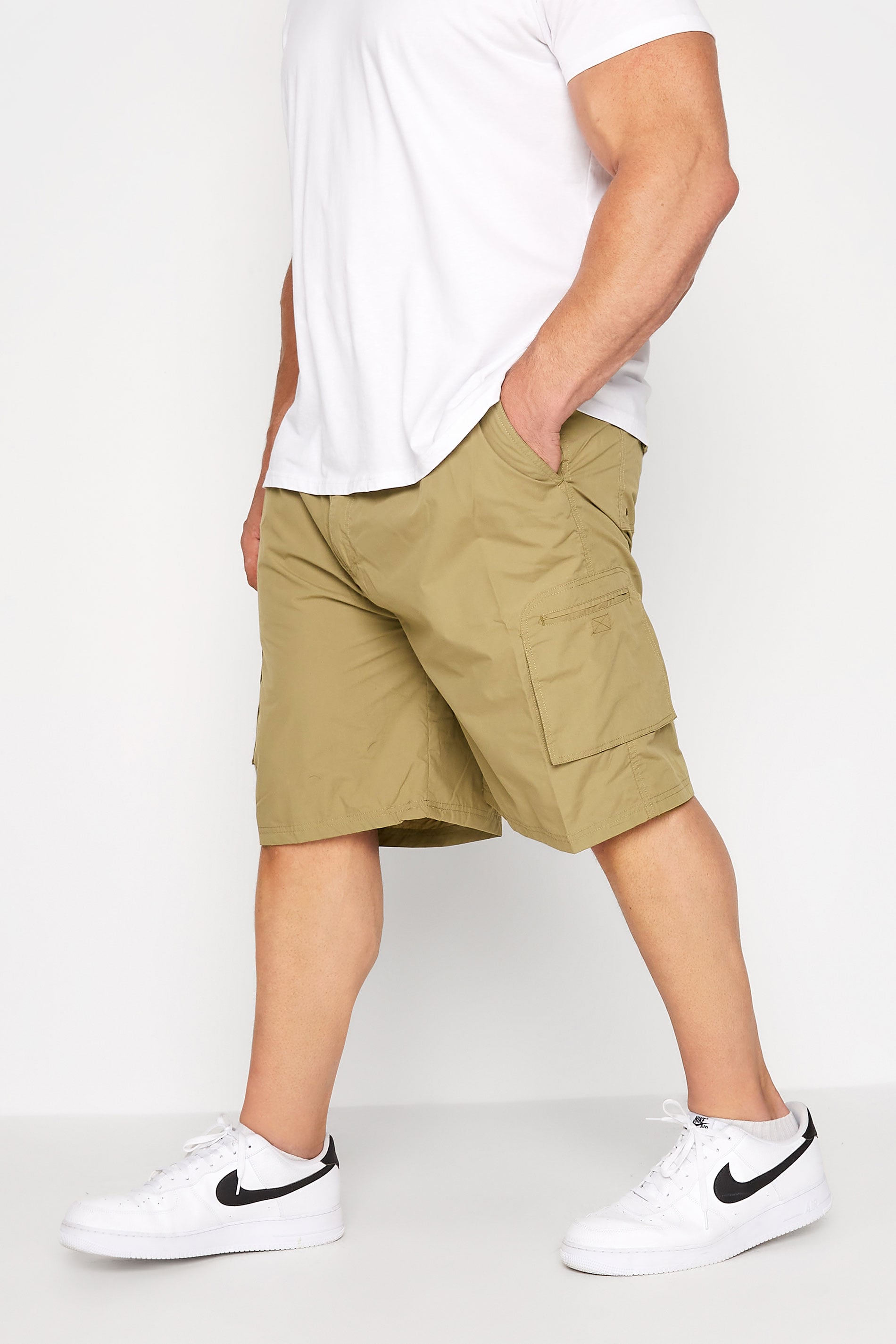 D555 Big & Tall Brown Cargo Shorts | BadRhino 3