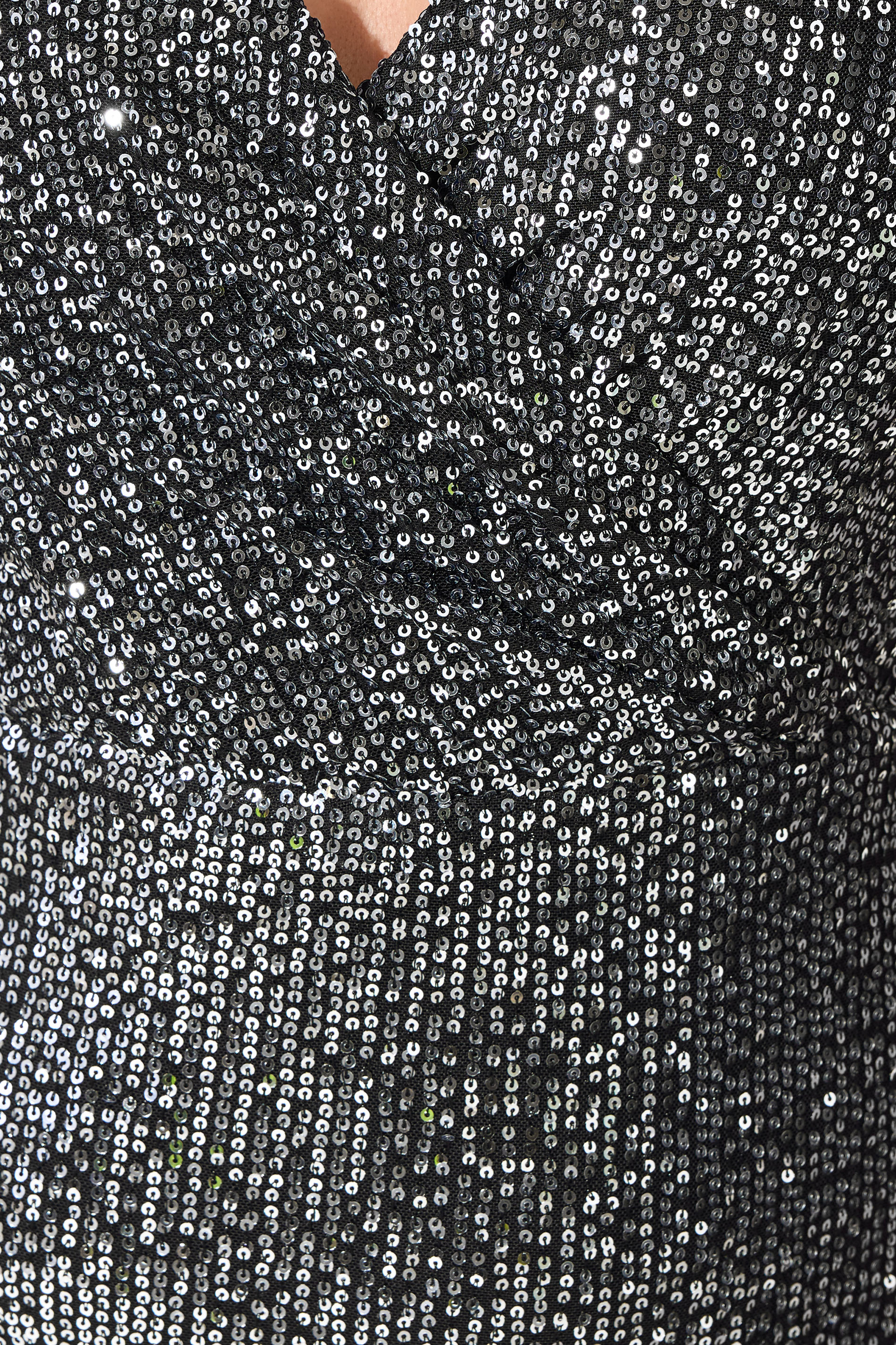 YOURS LONDON Plus Size Silver Sequin Embellished Wrap Dress | Yours Clothing  4