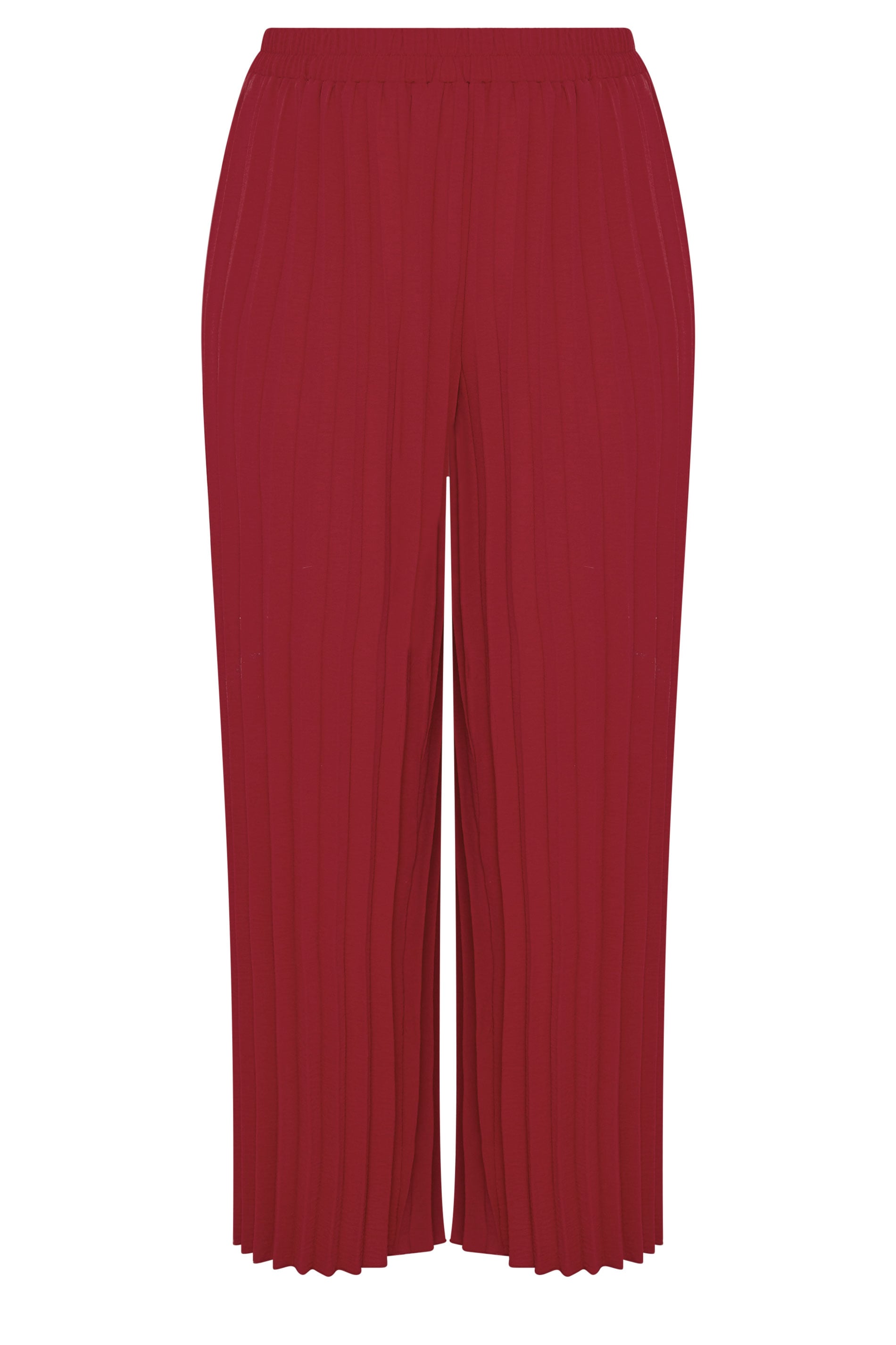 YOURS LONDON Plus Size Red Pleated Trousers | Yours Clothing 5