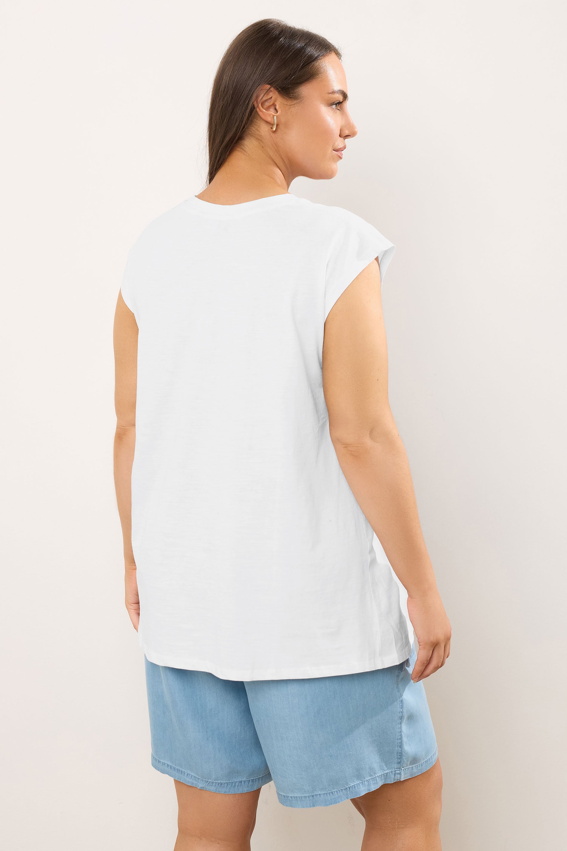 EVANS Plus Size White Broderie Anglaise Vest Top | Evans 4